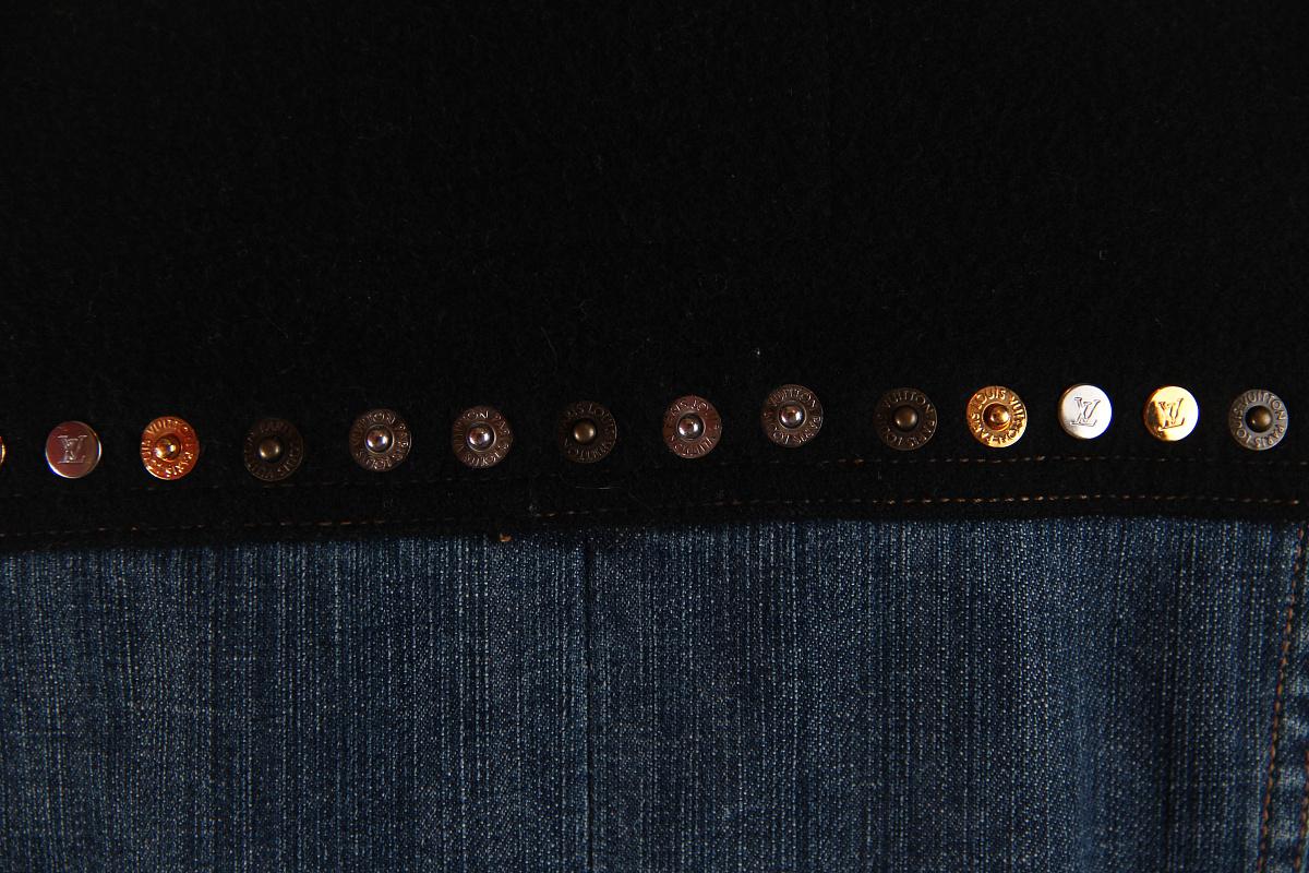 Black Louis Vuitton Marc Jacobs era denim jacket For Sale