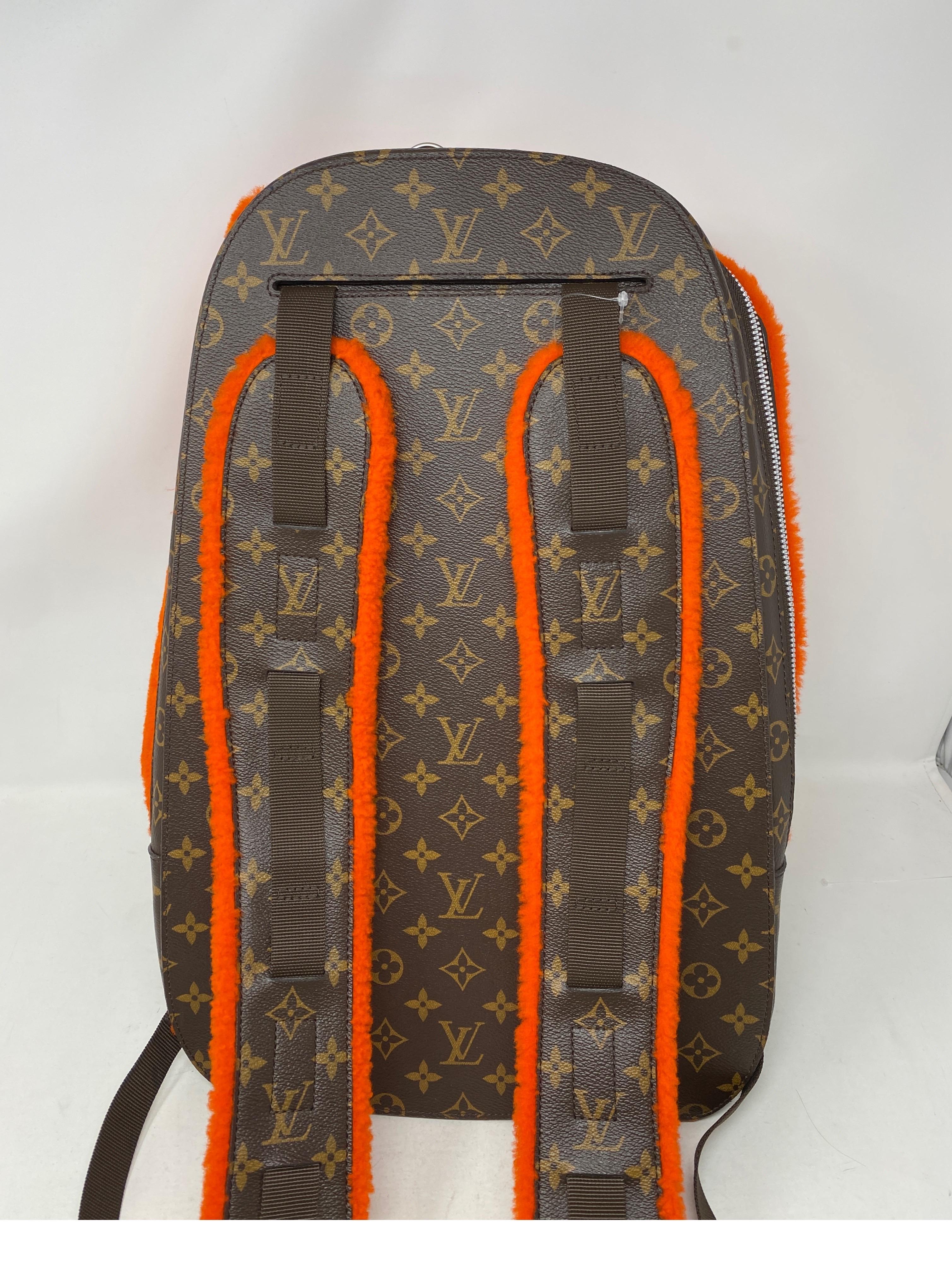 Women's or Men's Louis Vuitton Marc Newsom Orange Shearling Backpack