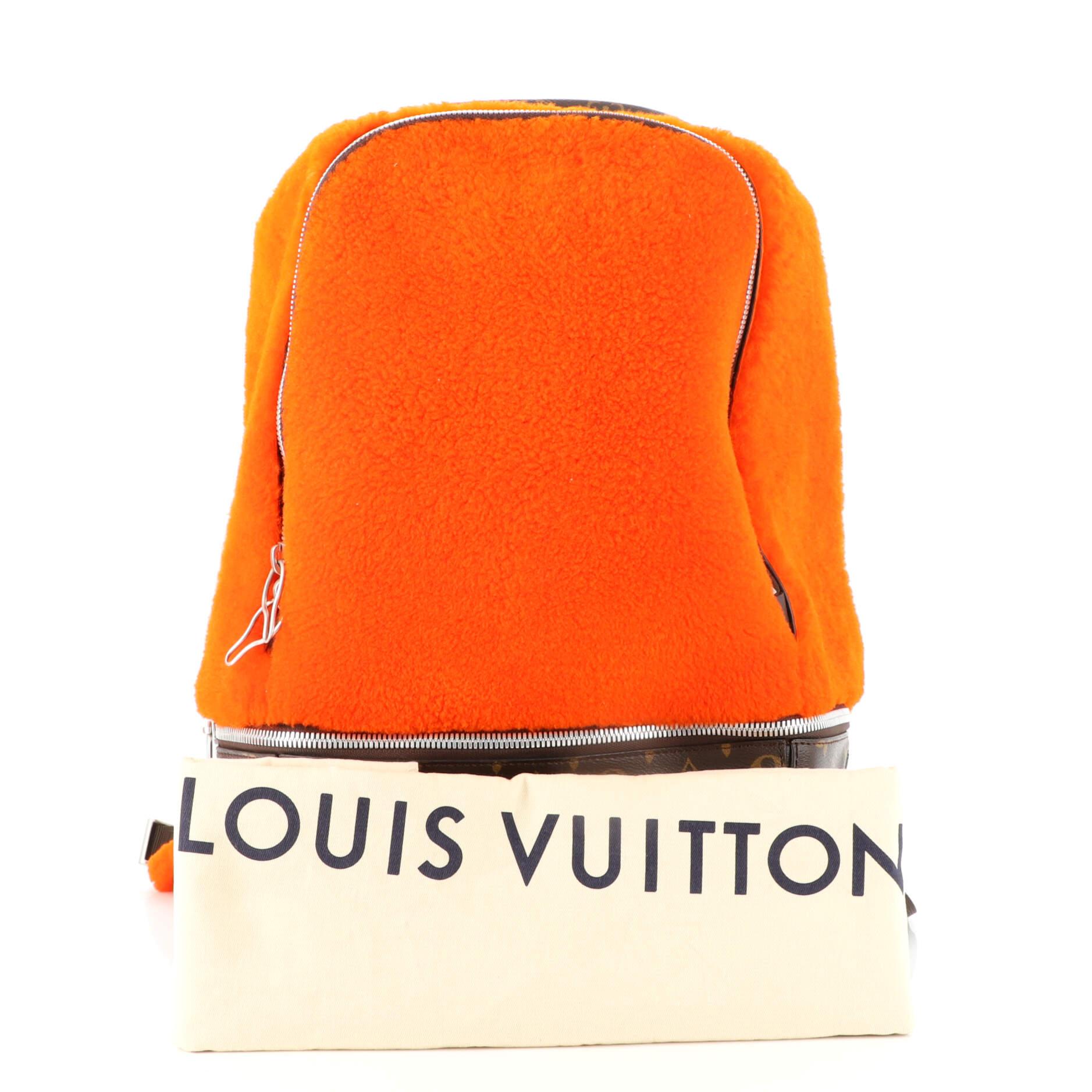 Louis Vuitton x Marc Newson Iconoclast Backpack Monogram Orange in Coated  Canvas/Shearling with Silver-tone - US