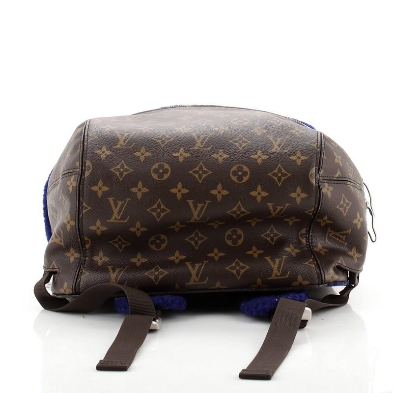 Black Louis Vuitton Marc Newson Backpack Shearling and Monogram Canvas