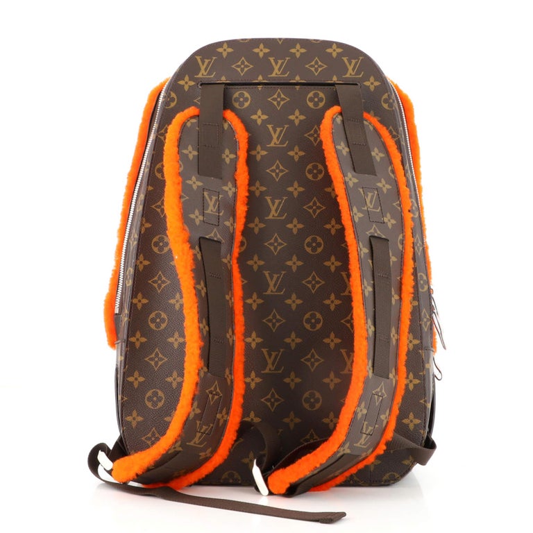 Louis Vuitton Marc Newson Backpack Shearling and Monogram Canvas at 1stDibs   louis vuitton backpack orange, louis vuitton beanie orange, louis vuitton  fur backpack