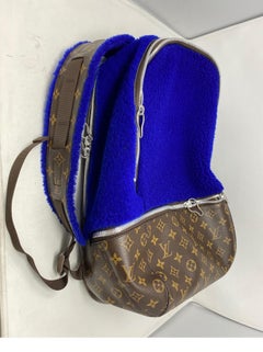 Louis Vuitton Marc Newson Blue Shearling Backpack