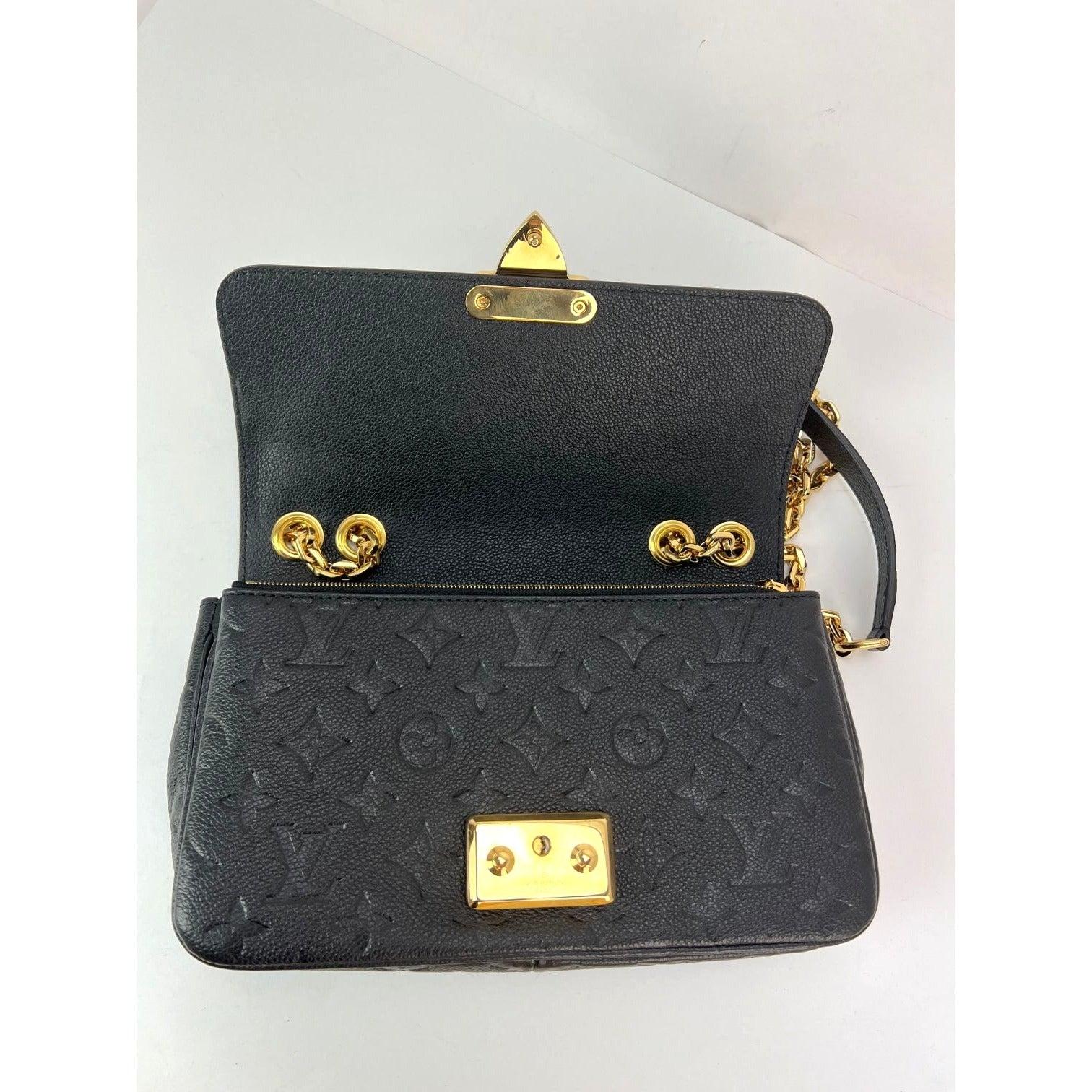 Women's or Men's Louis Vuitton Marceau NM Black Empriente Leather Shoulder Bag For Sale