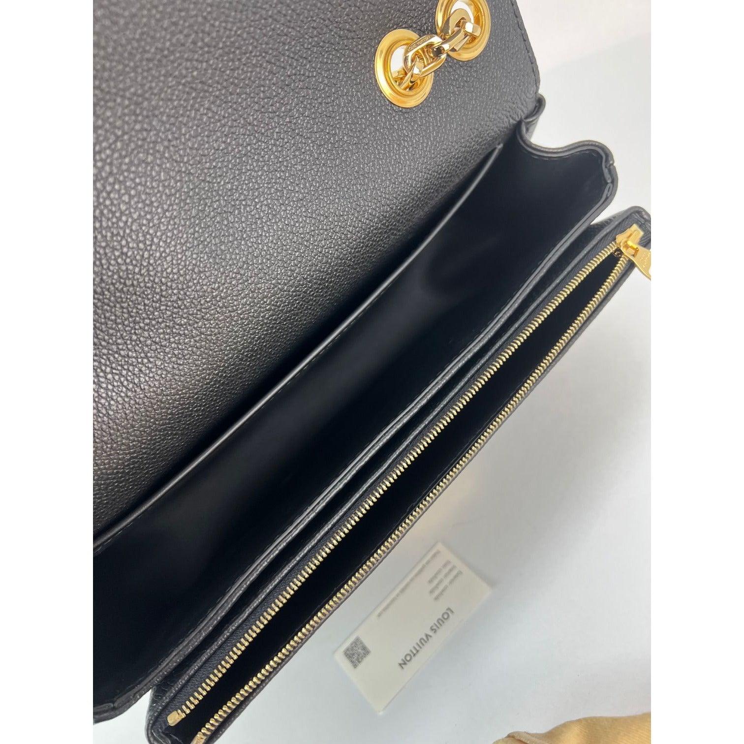 Louis Vuitton Marceau NM Black Empriente Leather Shoulder Bag For Sale 3