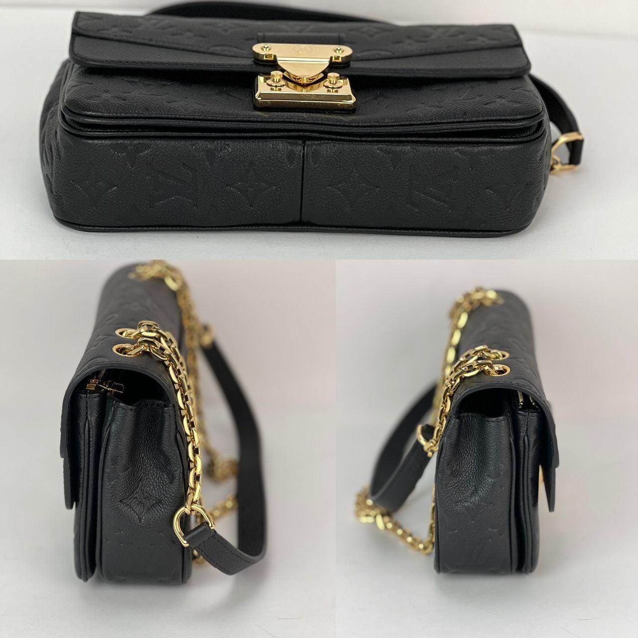 Louis Vuitton Marceau NM Black Empriente Leather Shoulder Bag For Sale 5