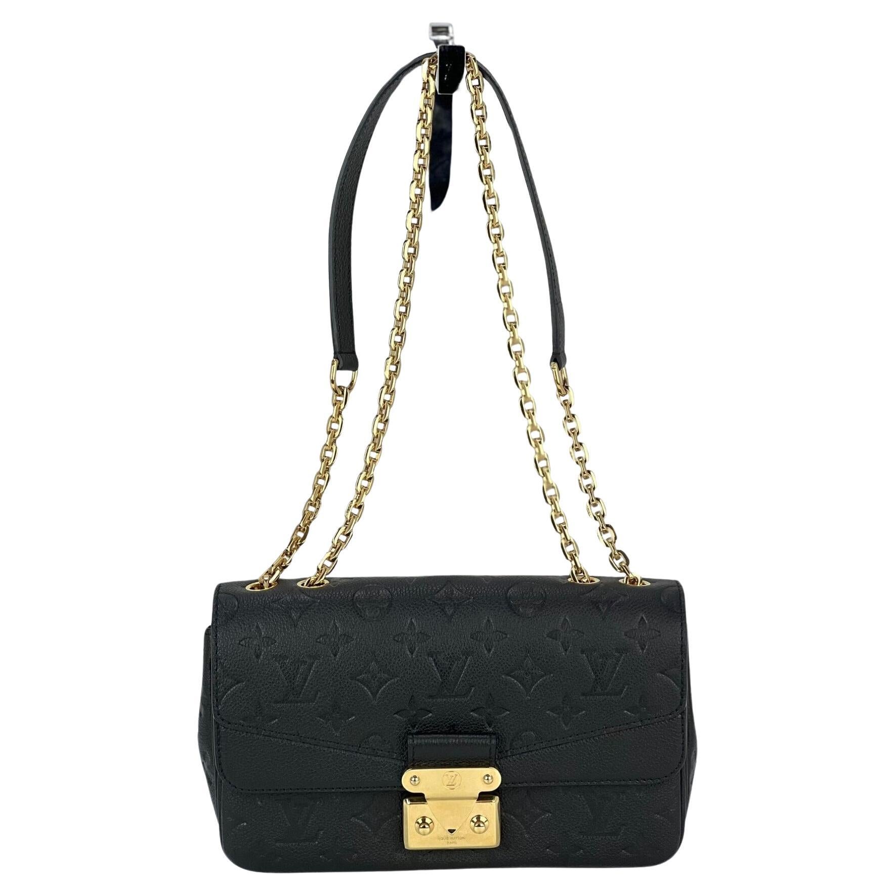Louis Vuitton Marceau NM Black Empriente Leather Shoulder Bag For Sale