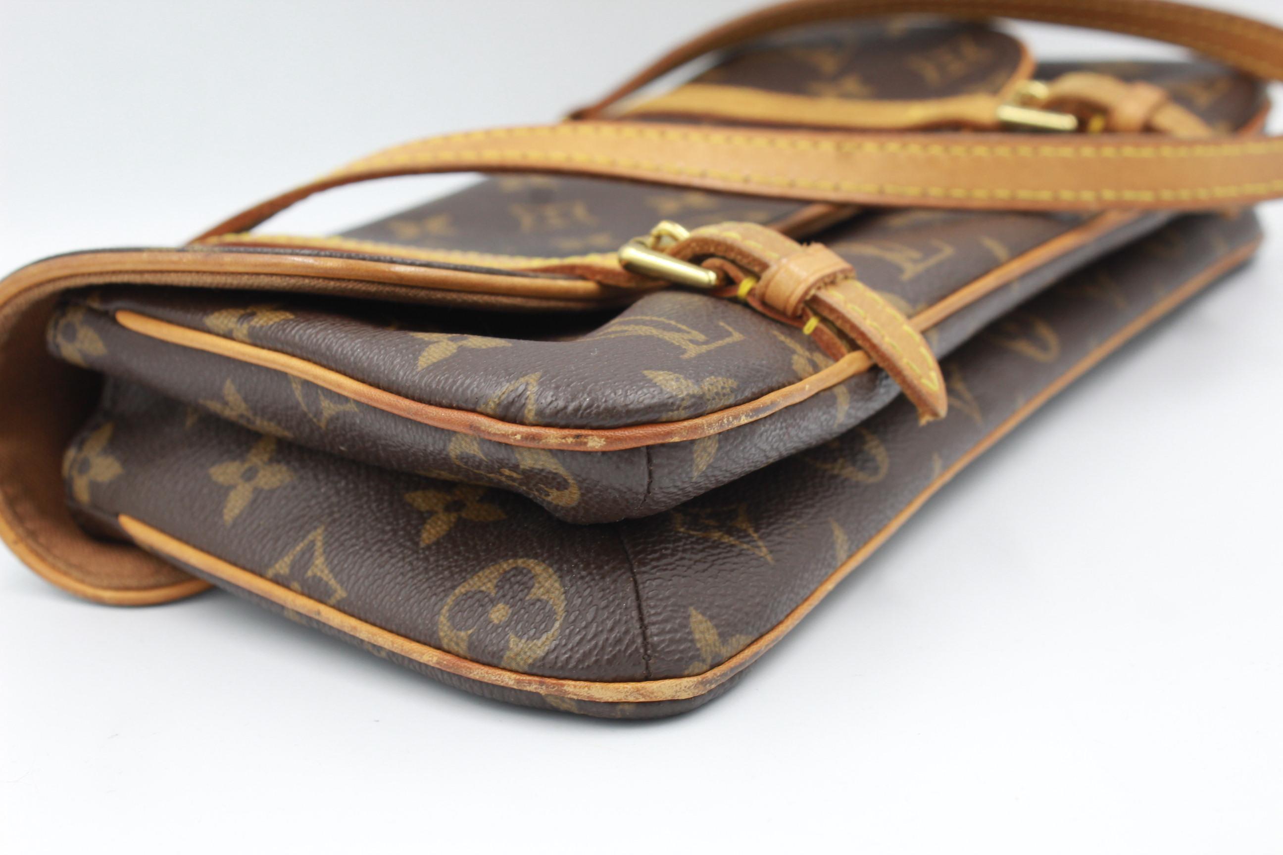 Brown Louis Vuitton Marelle handbag in monogram canvas