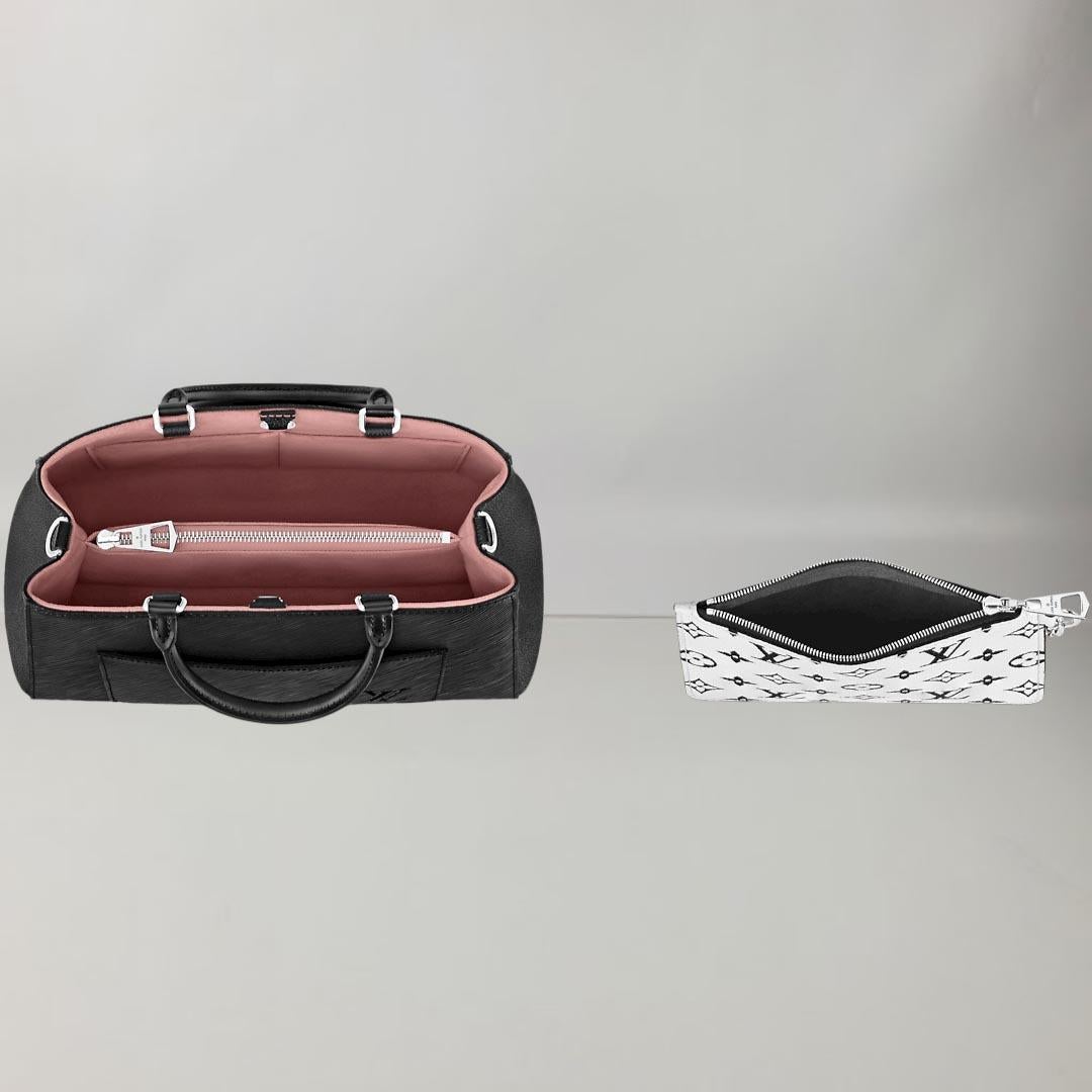 Louis Vuitton Marelle MM Tote Bag Black Epi grained cowhide leather For