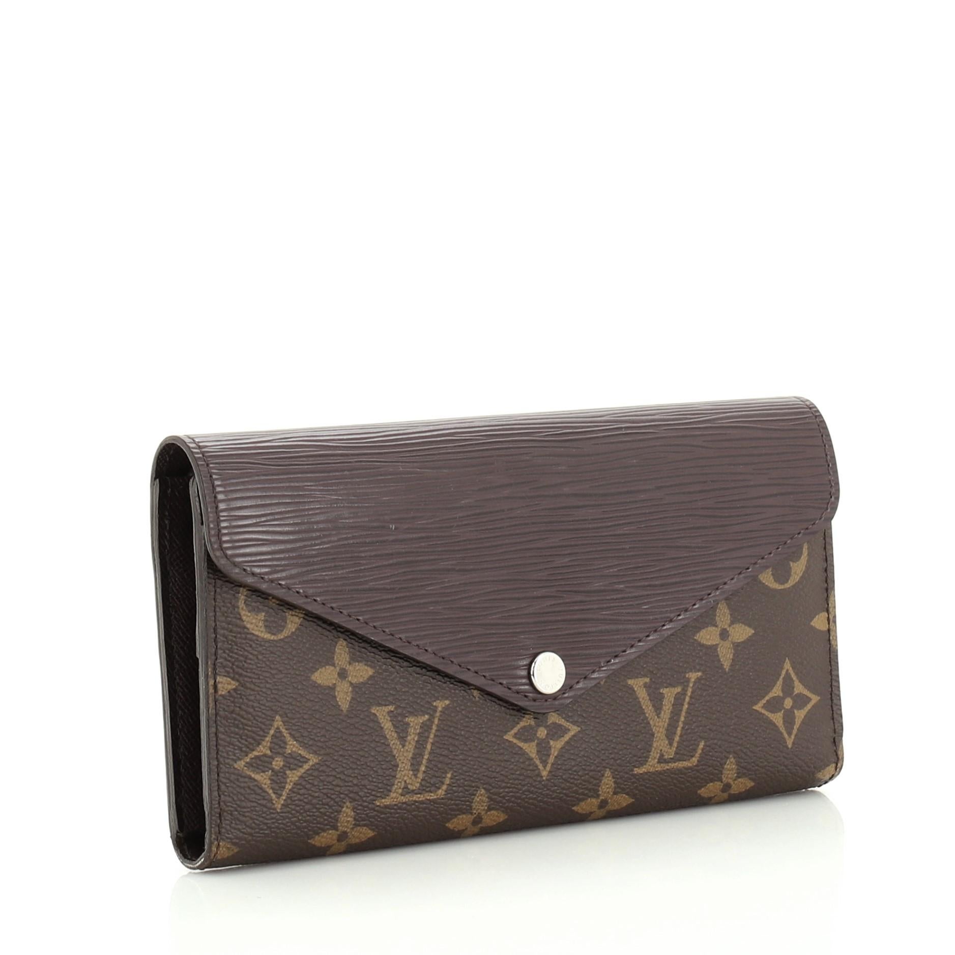 Louis Vuitton Marie-Lou Wallet Monogram Canvas and Epi Leather Long In Good Condition In NY, NY