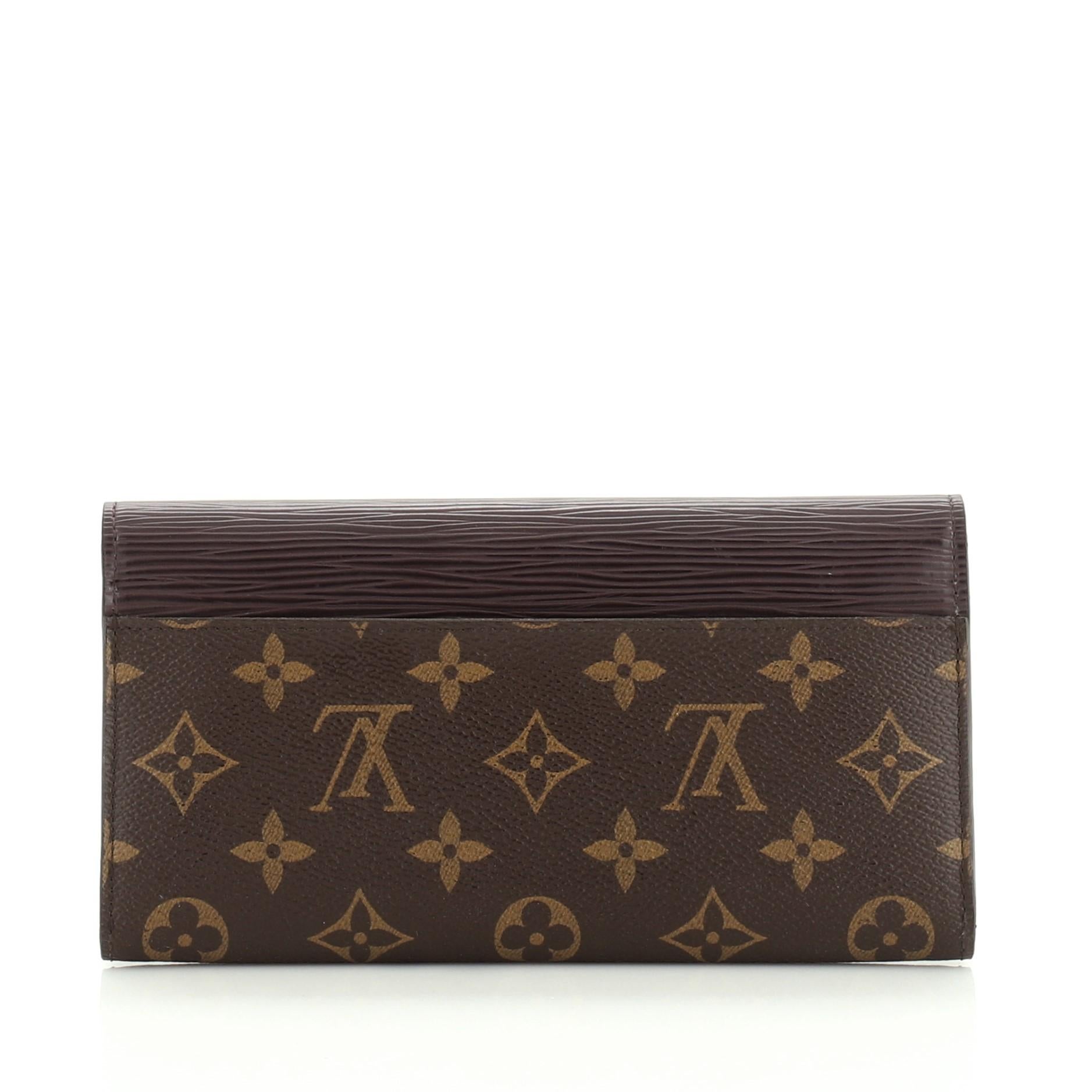 Women's or Men's Louis Vuitton Marie-Lou Wallet Monogram Canvas and Epi Leather Long