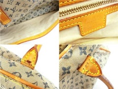 Louis Vuitton Marie Monogram Mini Lin 231082 Blue Canvas Satchel