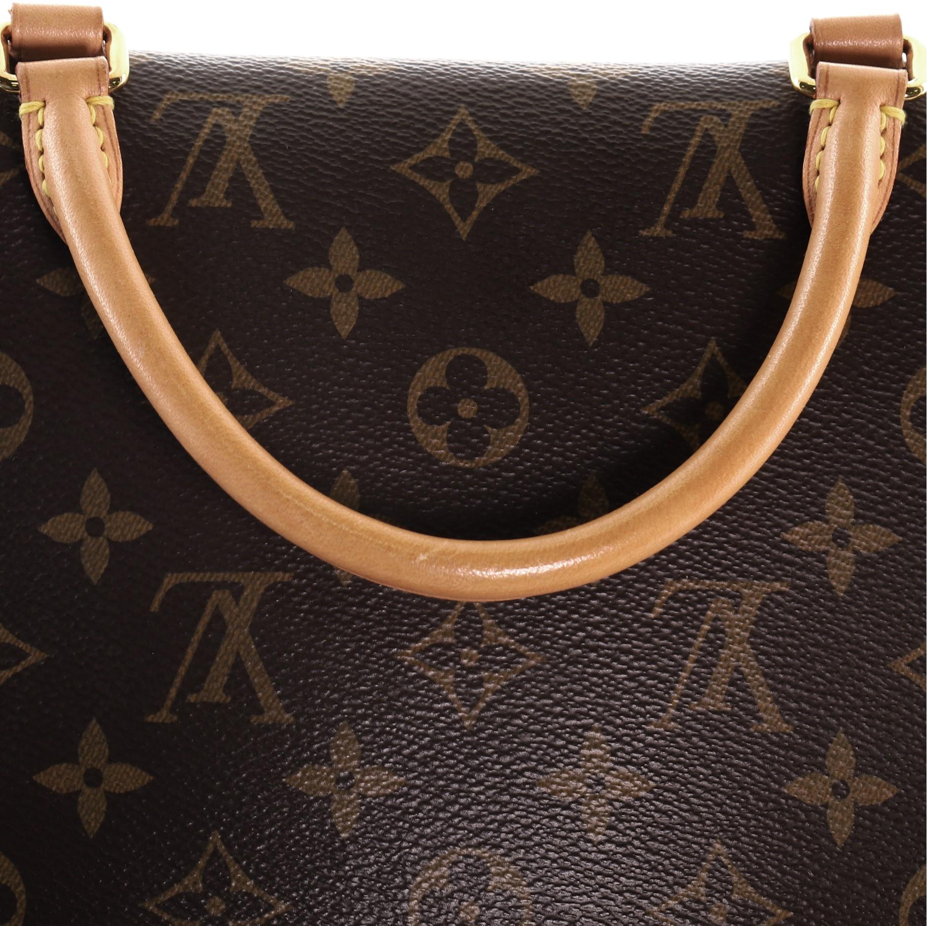 Women's Louis Vuitton Marignan Handbag Monogram Canvas with Leather Brown, Red