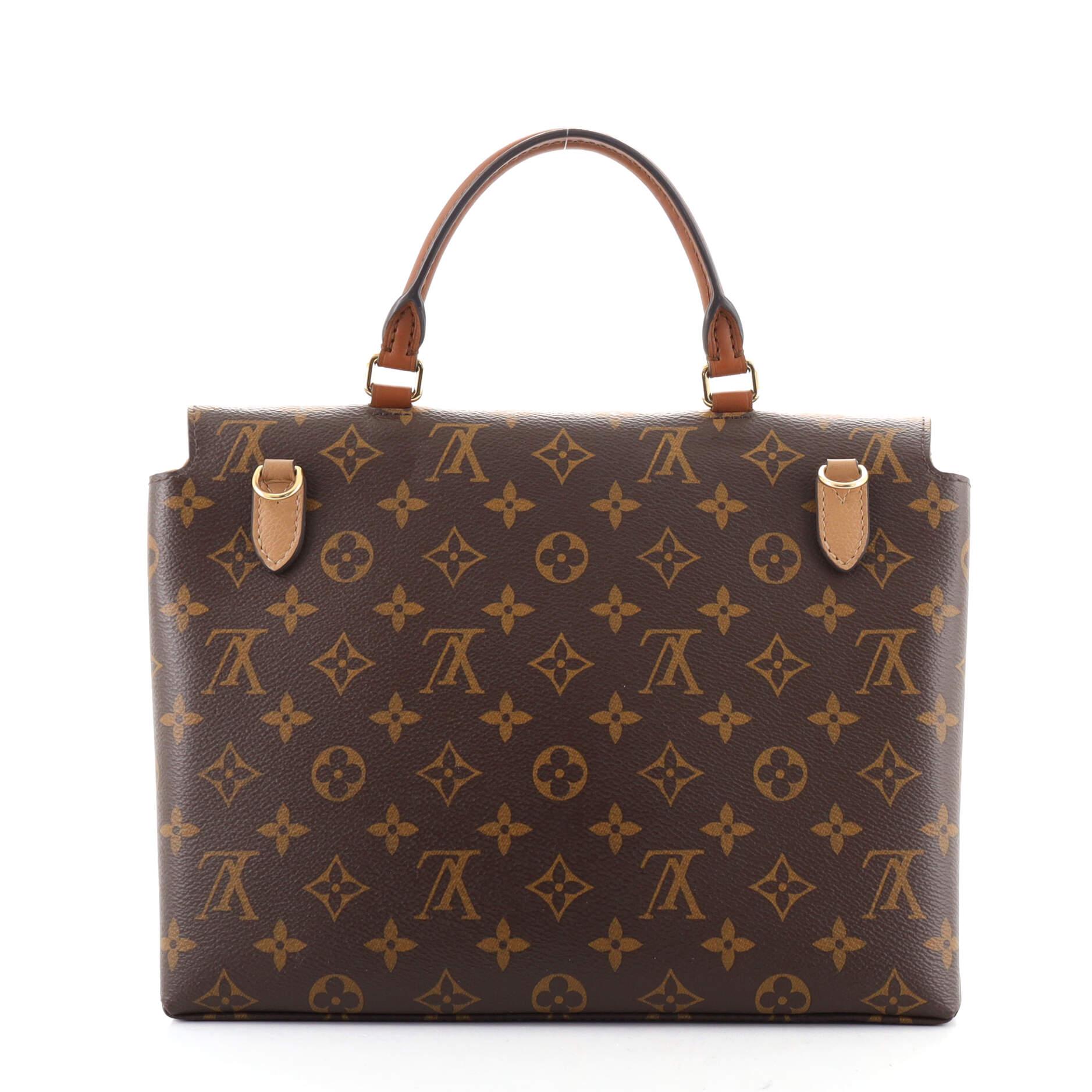 Louis Vuitton Marignan Handtasche aus Segeltuch mit Monogramm und Leder im Zustand „Gut“ in NY, NY
