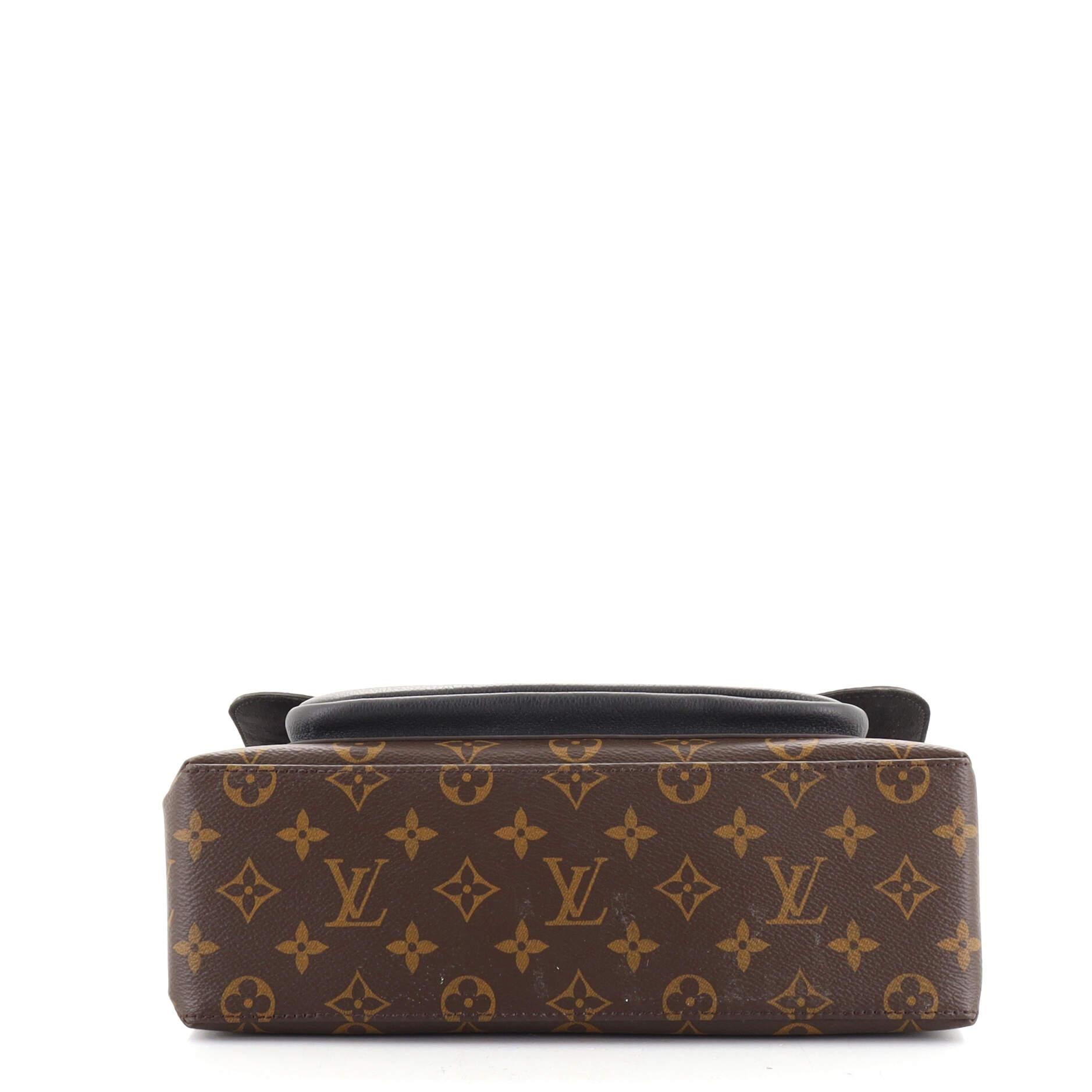 Black Louis Vuitton Marignan Handbag Monogram Canvas with Leather