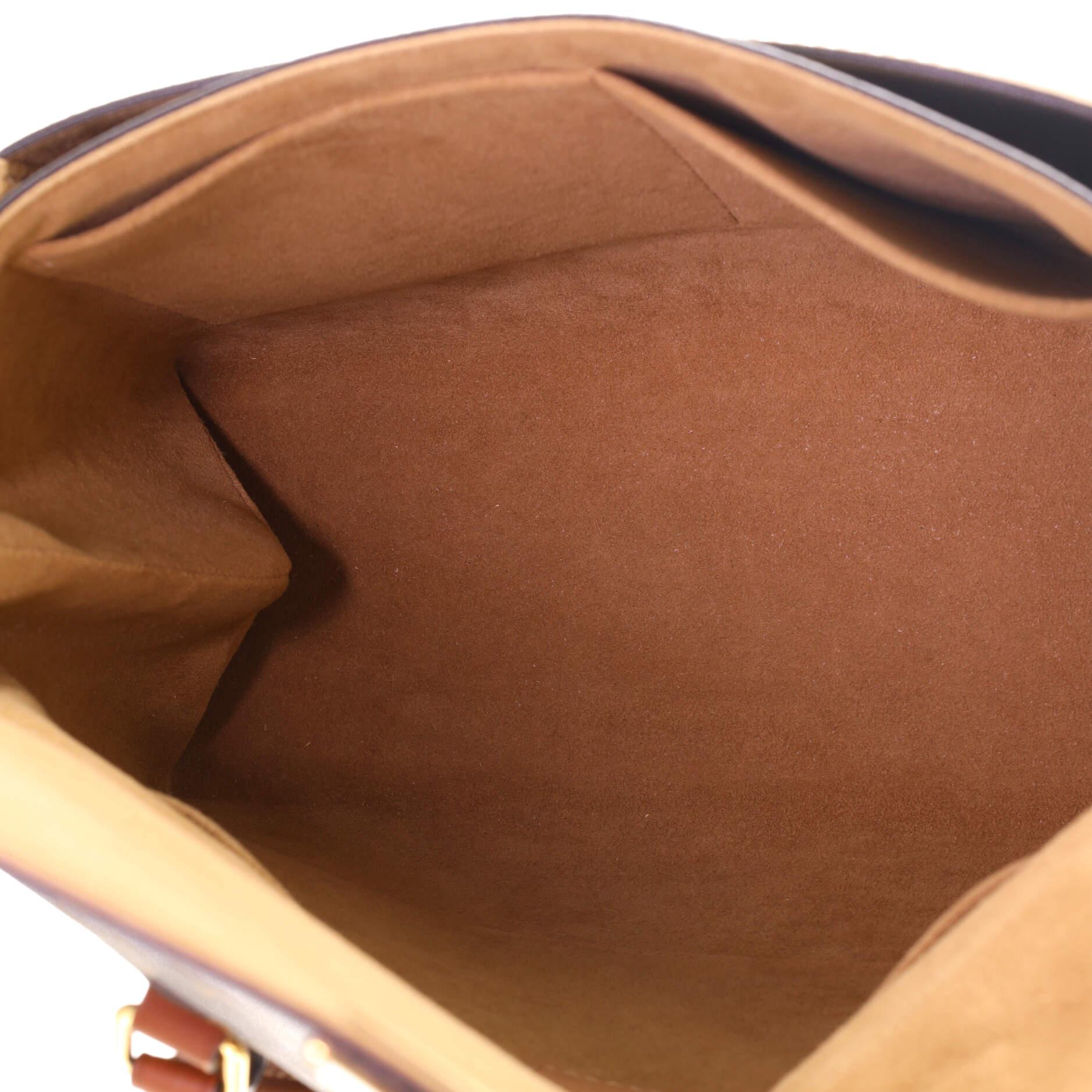Louis Vuitton Marignan Handtasche aus Segeltuch mit Monogramm und Leder 1