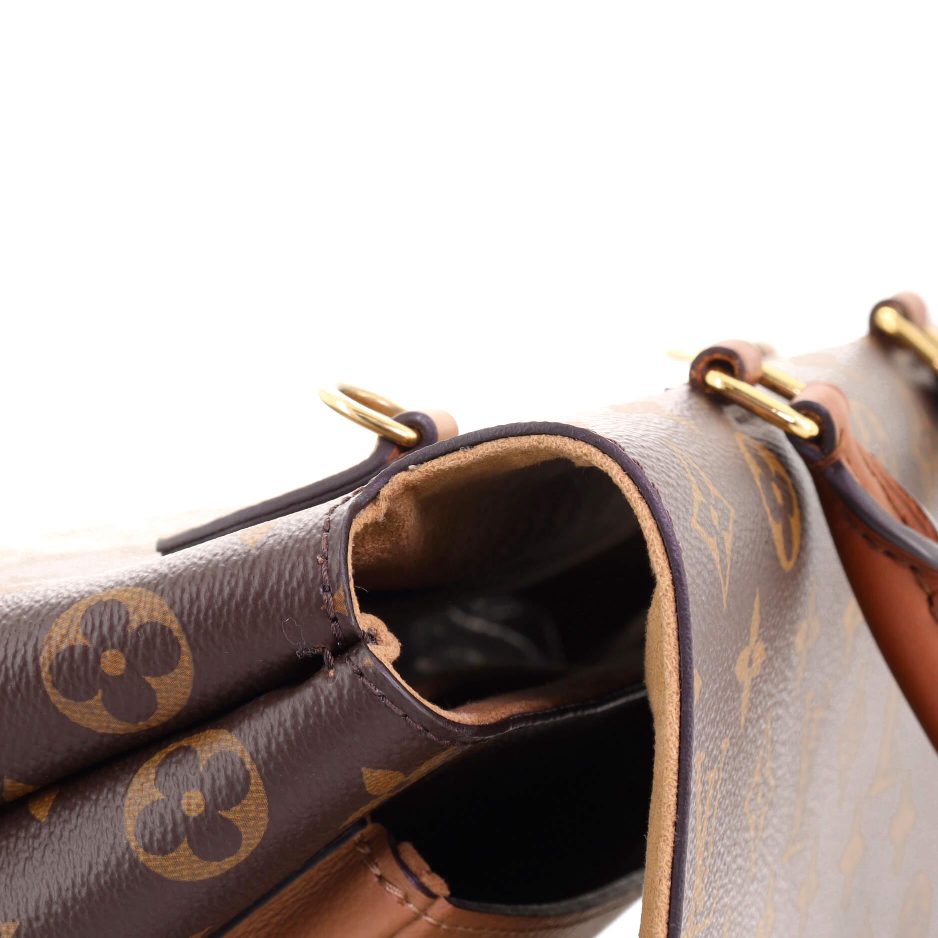 Louis Vuitton Marignan Handtasche aus Segeltuch mit Monogramm und Leder 2