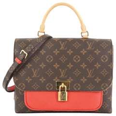 Louis Vuitton Marignan Handbag Monogram Canvas with Leather