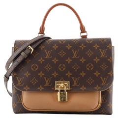 Louis Vuitton Marignan Handtasche aus Segeltuch mit Monogramm und Leder