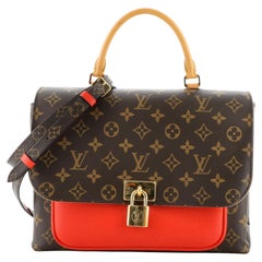 Louis Vuitton Marignan Monogramm-Handtasche aus Segeltuch mit Leder