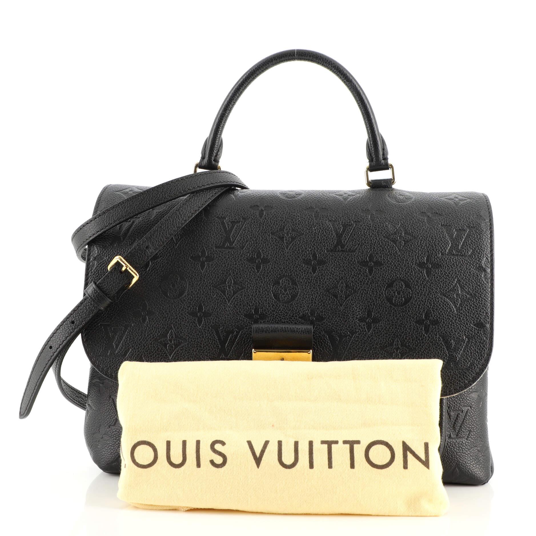 Louis Vuitton Navy Monogram Leather Empreinte Marignan 2way