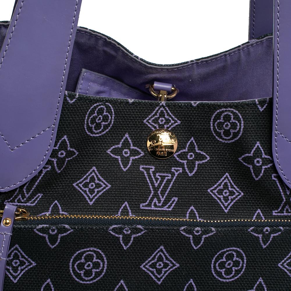 Black Louis Vuitton Marine Canvas Cabas Ipanema PM Bag