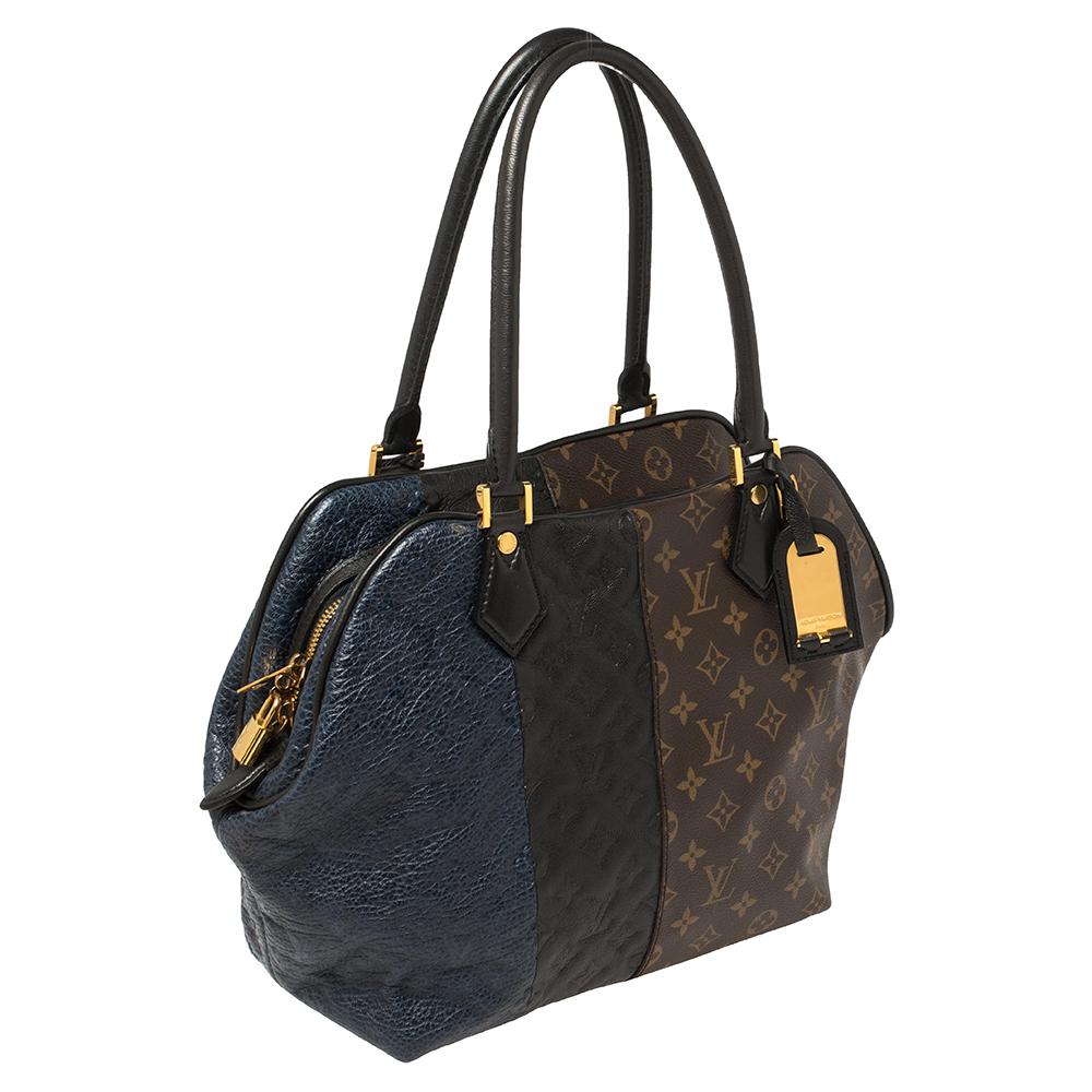 Black Louis Vuitton Marine Monogram Canvas and Leather Limited Edition Blocks Zipped B