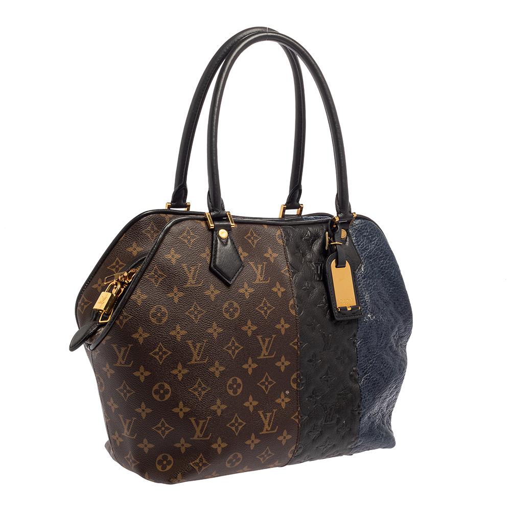 Louis Vuitton Marine Monogram Canvas Limited Edition Blocks Zipped Bag In Good Condition In Dubai, Al Qouz 2