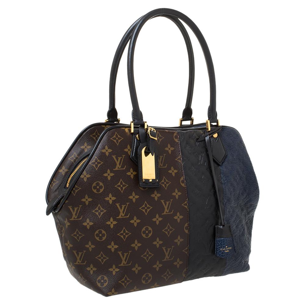 Louis Vuitton Marine Monogram Canvas&Leather Limited Edition Blocks Zipped Bag In Good Condition In Dubai, Al Qouz 2