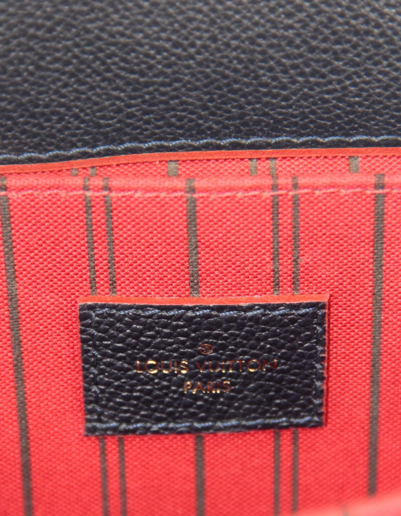 Louis Vuitton Marine/ Rouge Empreinte Pochette Metis Messenger Bag In Excellent Condition For Sale In New York, NY