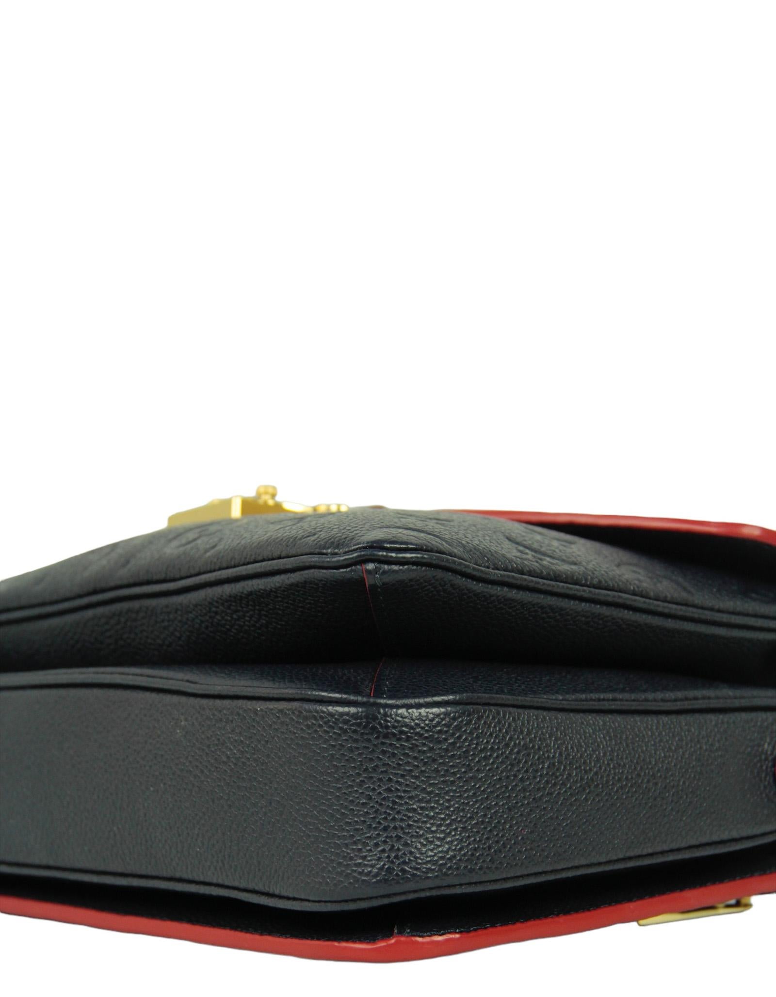 Louis Vuitton Marine/ Rouge Empreinte Pochette Metis Messenger Bag For Sale 2