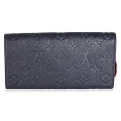 Louis Vuitton Marine Rouge Monogram Empreinte Bloom Flower Emilie Geldbörse