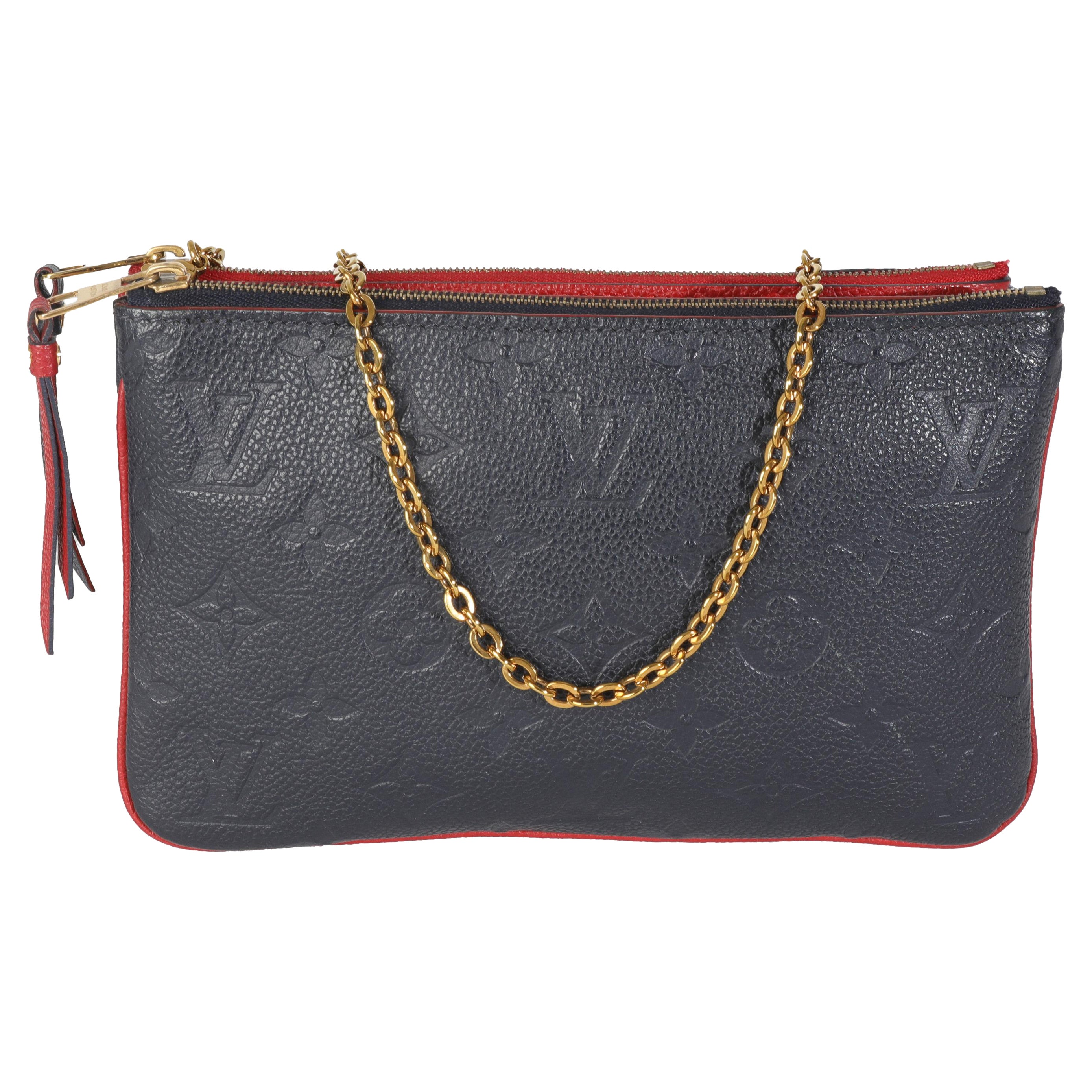 Louis Vuitton Marine Rouge Monogram Empreinte Doppia Zip Pochette