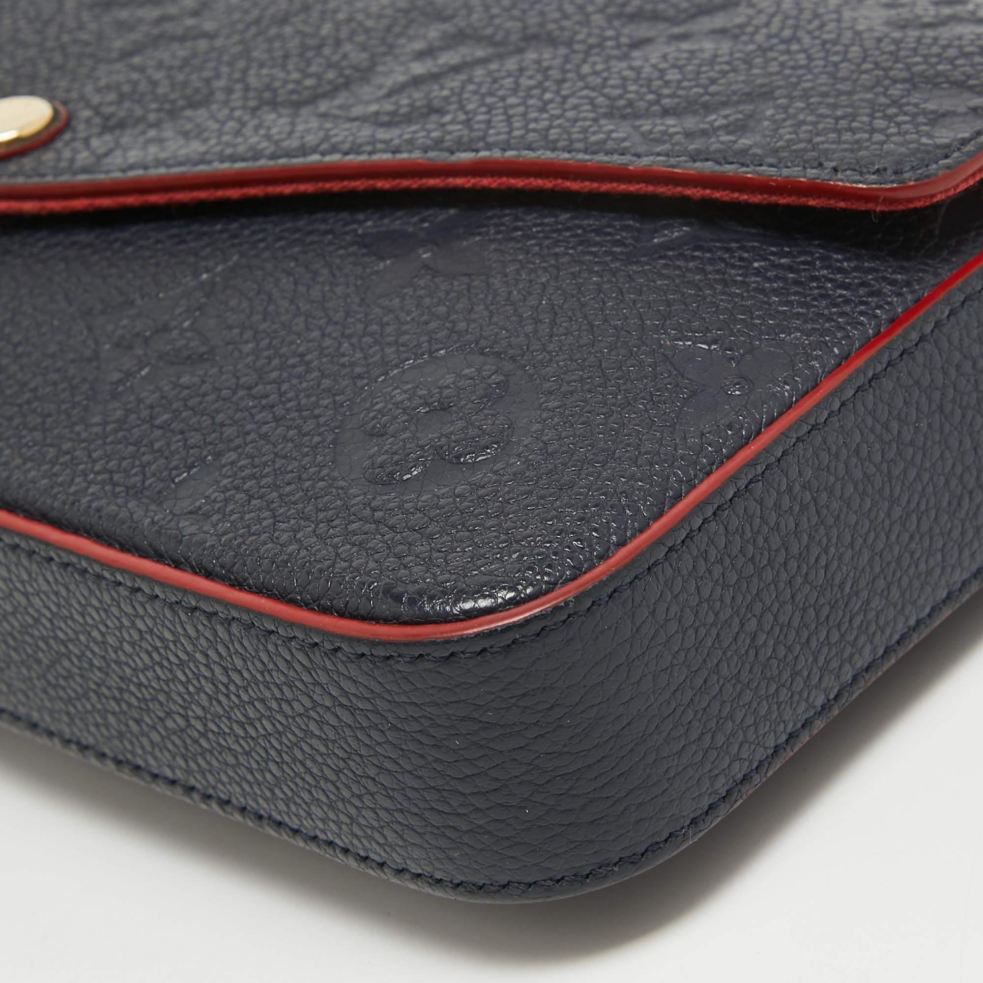 Louis Vuitton Marine/Rouge Monogram Empreinte Leather Felicie Pochette Bag 6