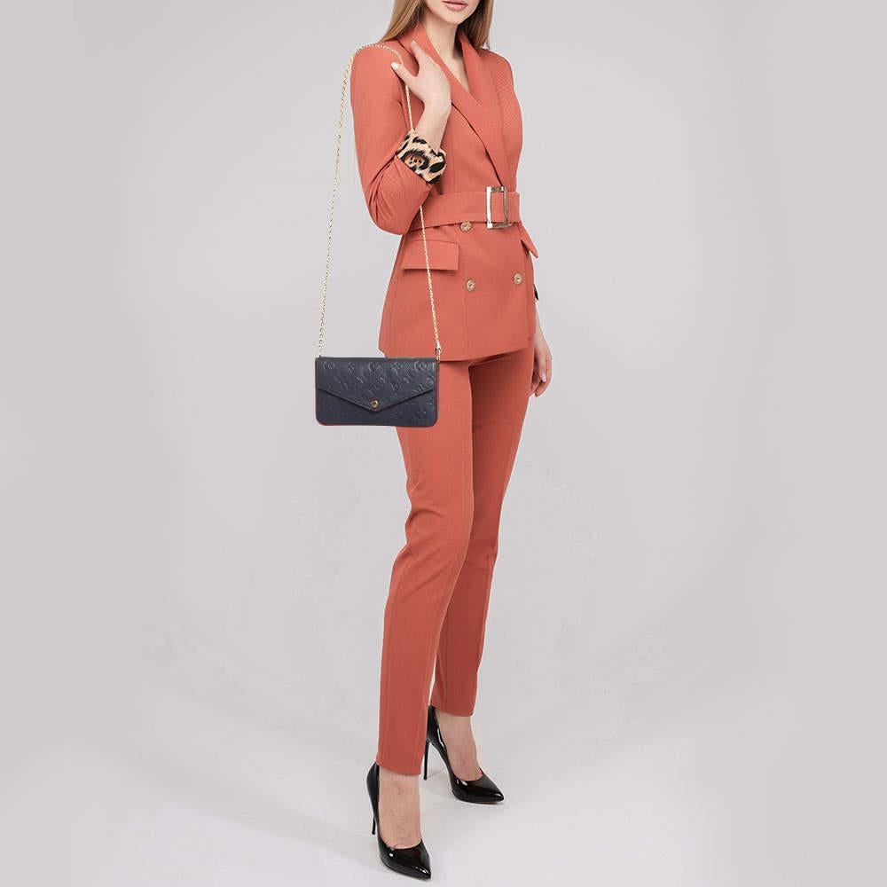 Louis Vuitton Marine/Rouge Monogram Empreinte Leather Felicie Pochette Bag 1