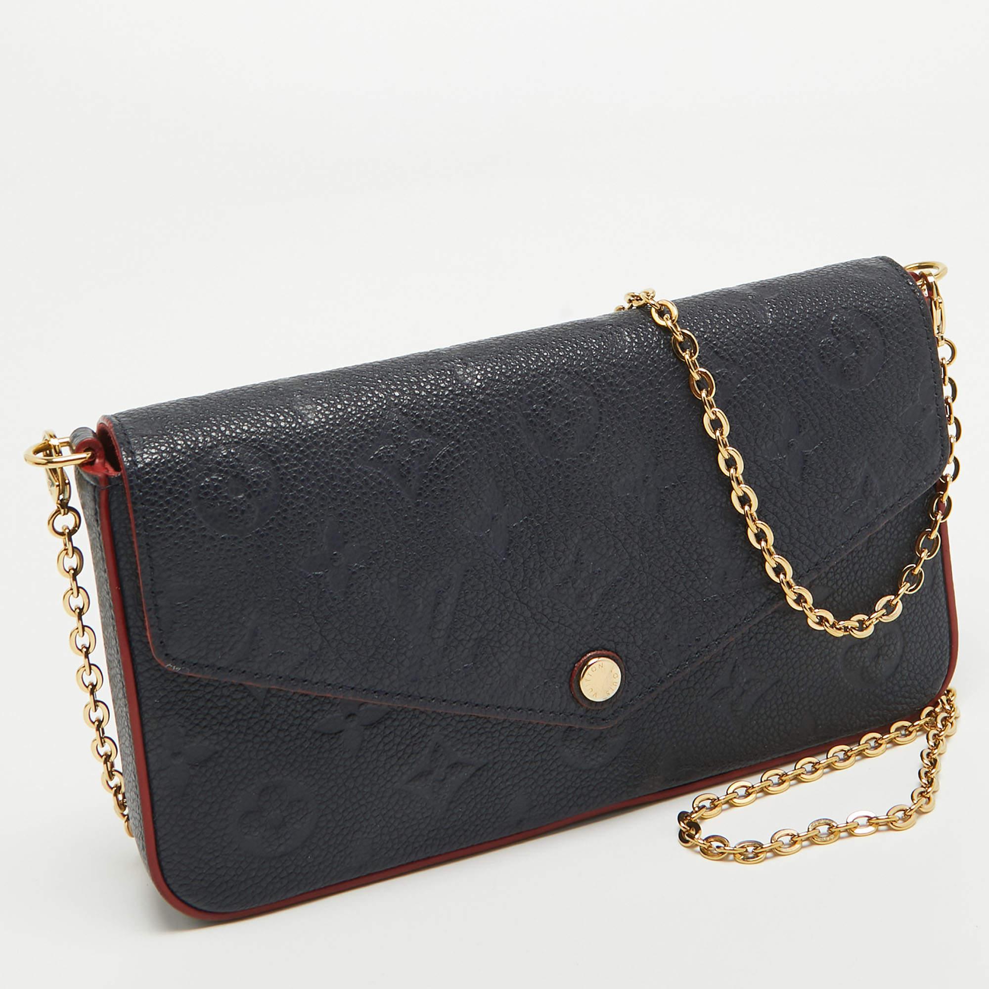 Louis Vuitton Marine/Rouge Monogram Empreinte Leather Felicie Pochette Bag 5