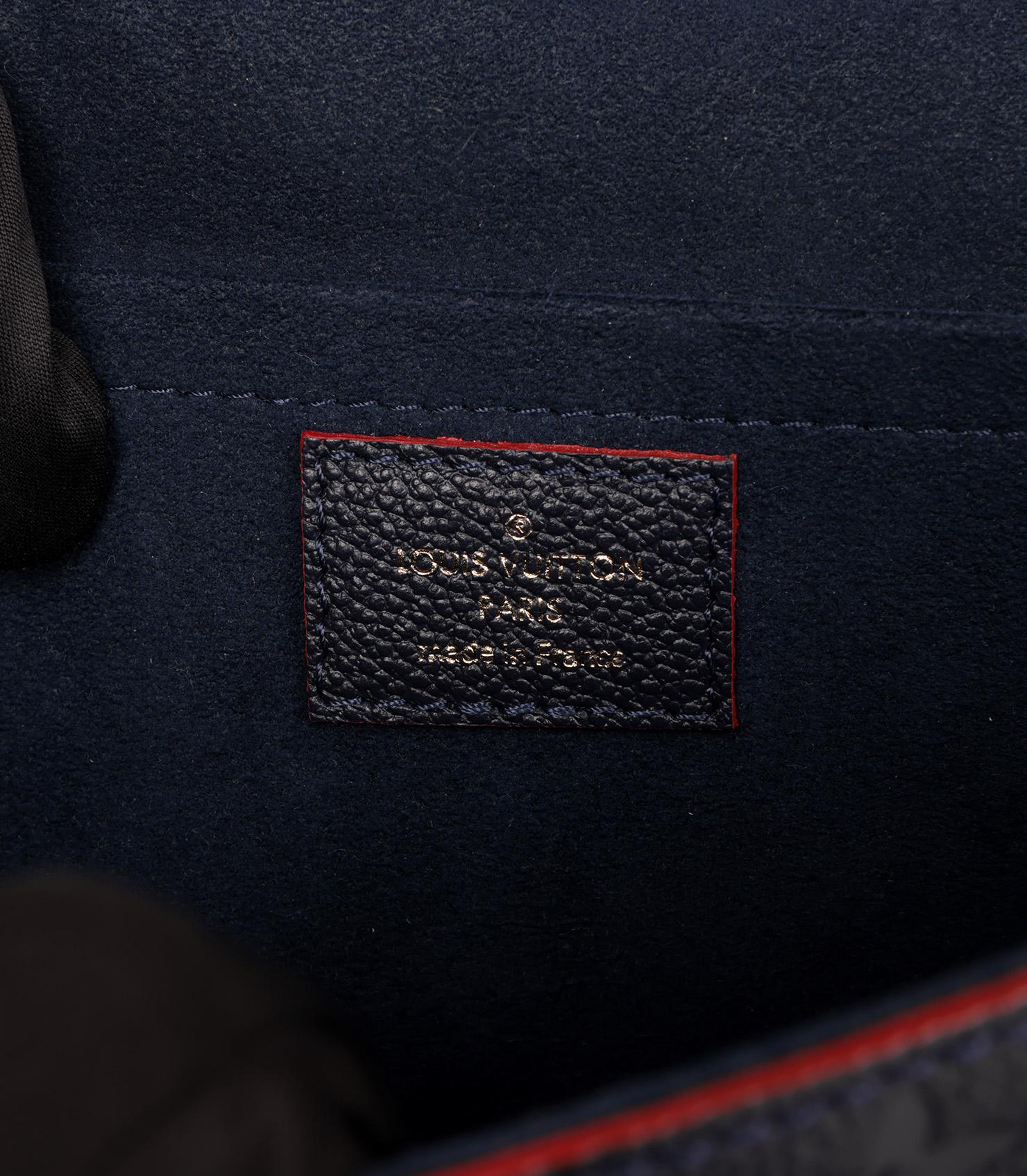 Louis Vuitton Marin e Rouge Monogram Empreinte Pelle Marignan in vendita 2