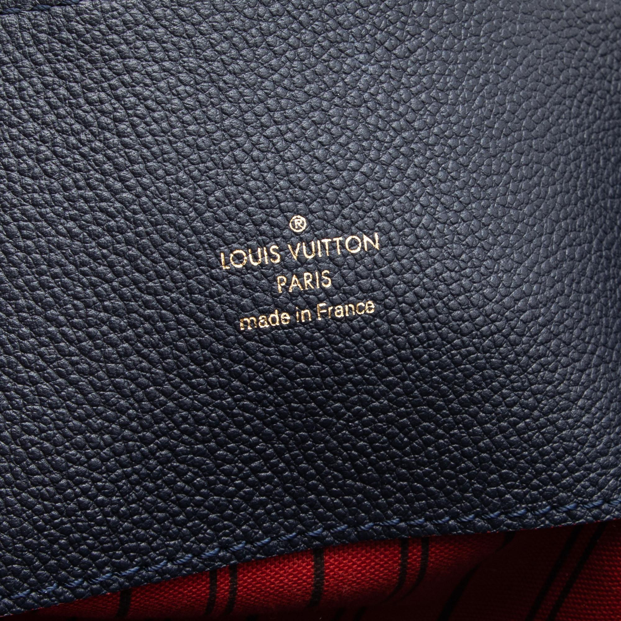 Louis Vuitton Marine/Rouge Monogram Empreinte Leather Melie Bag In Good Condition In Dubai, Al Qouz 2