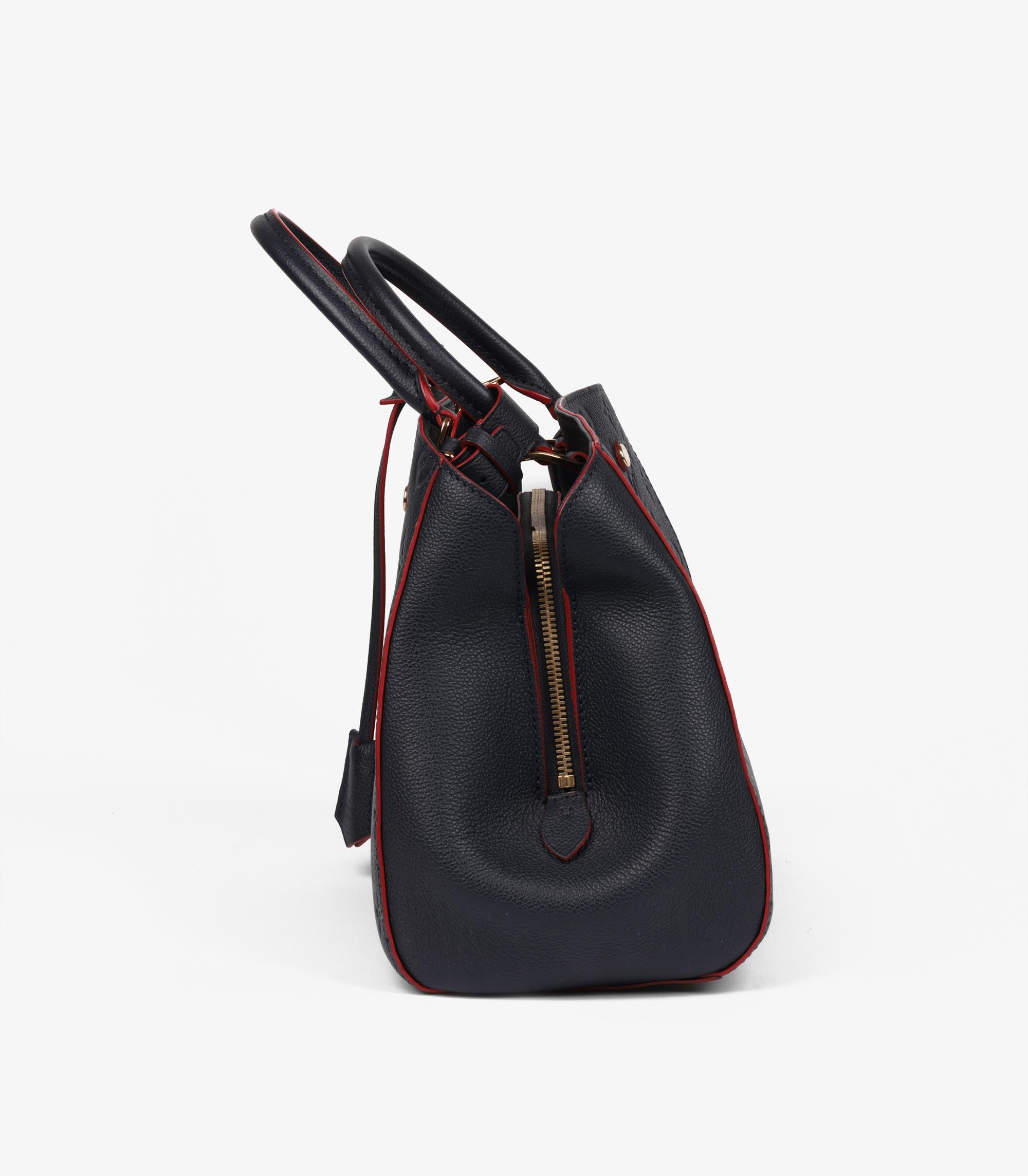 Louis Vuitton Marine Rouge Monogram Empreinte Leather Montaigne MM in vendita 1