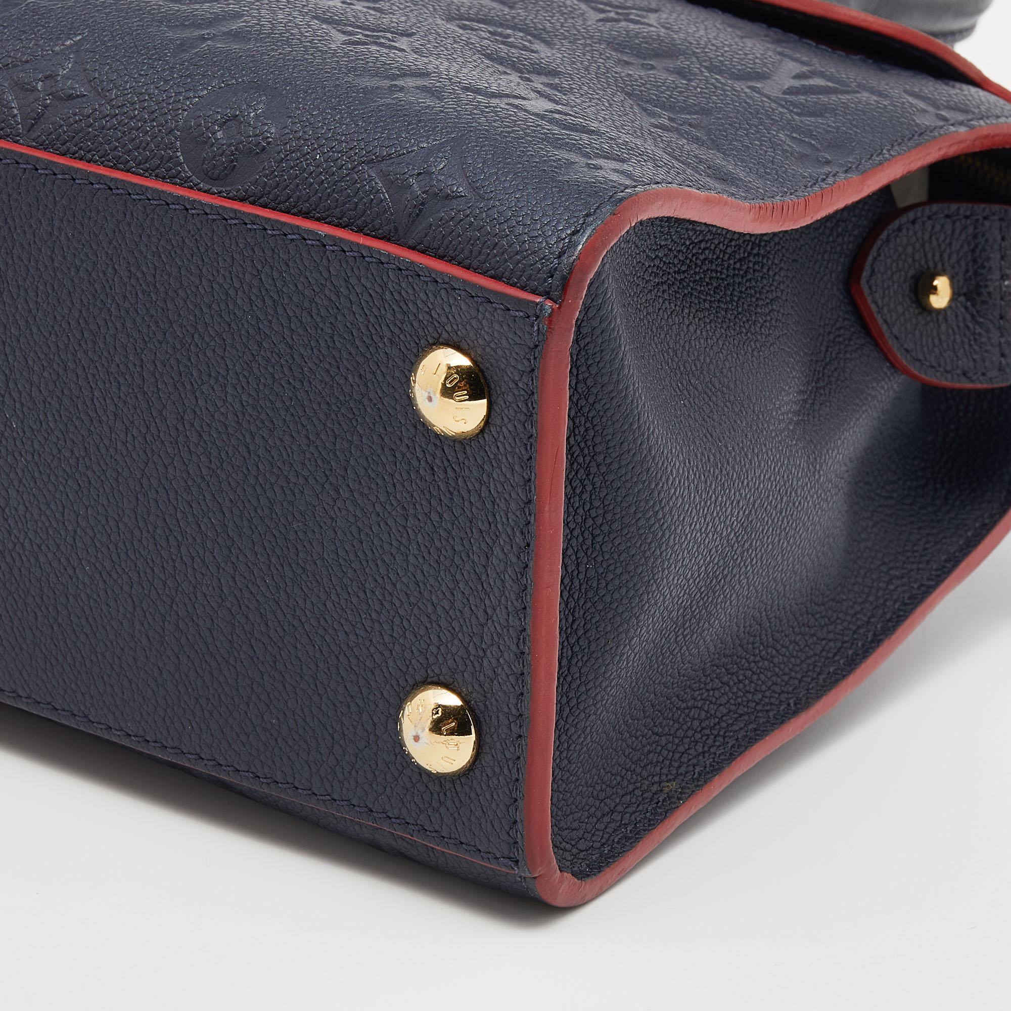 Louis Vuitton Marine Rouge Monogram Empreinte Leather Pont Neuf MM Bag 2