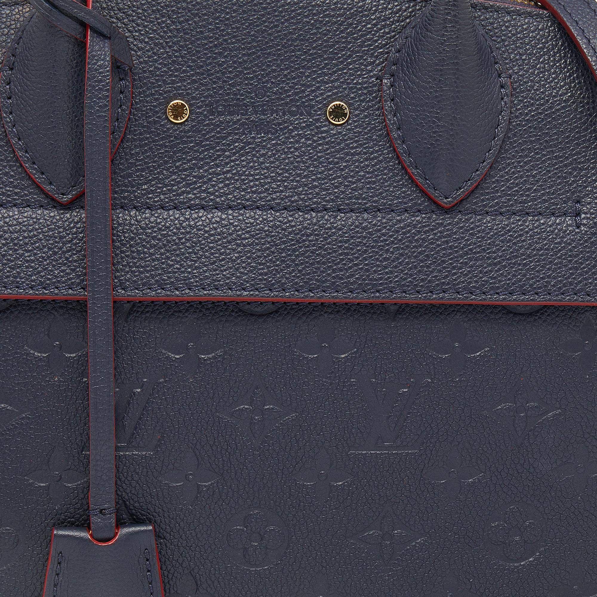Louis Vuitton Marine Rouge Monogram Empreinte Leather Pont Neuf MM Bag 3