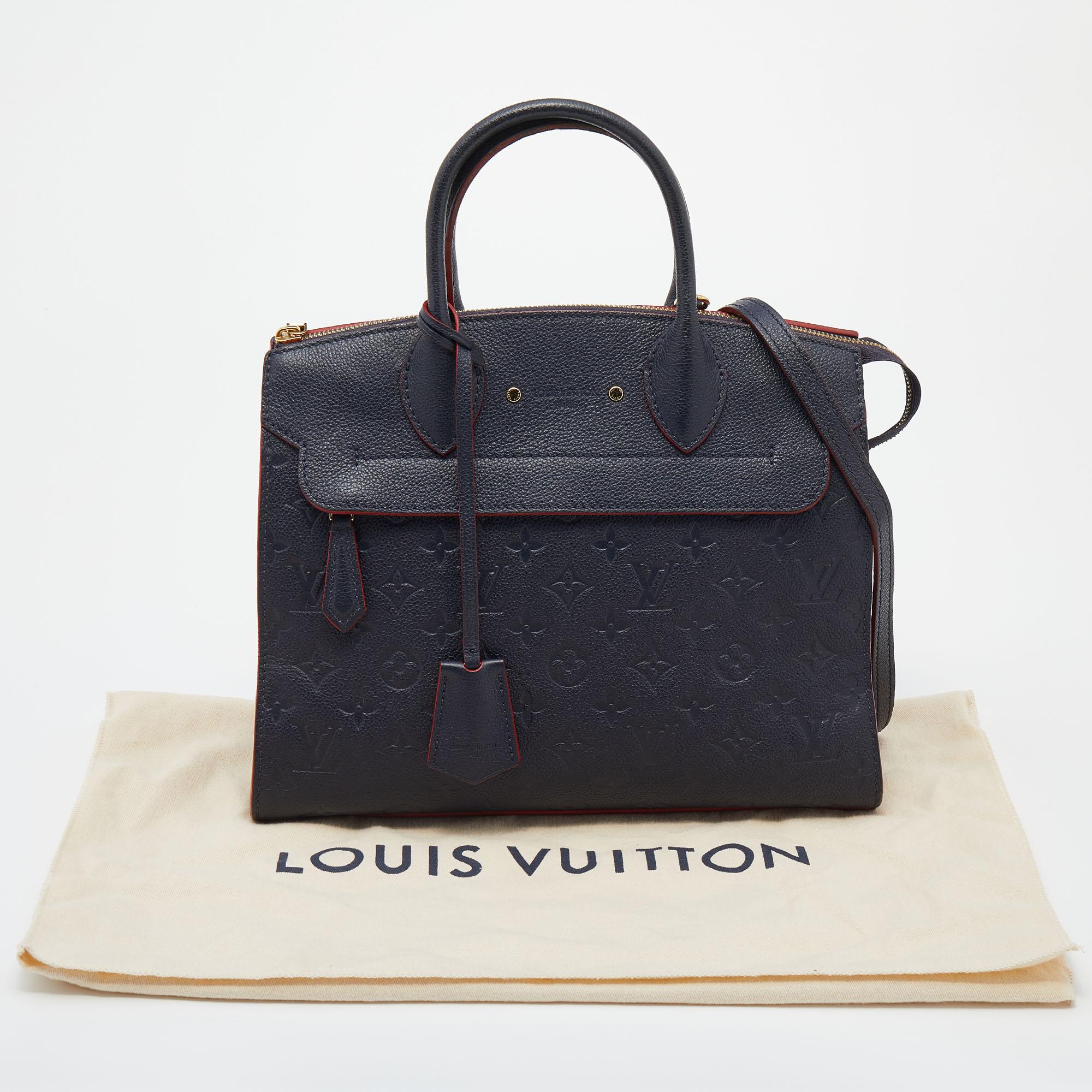 Louis Vuitton Marine Rouge Monogram Empreinte Leather Pont Neuf MM Bag 4