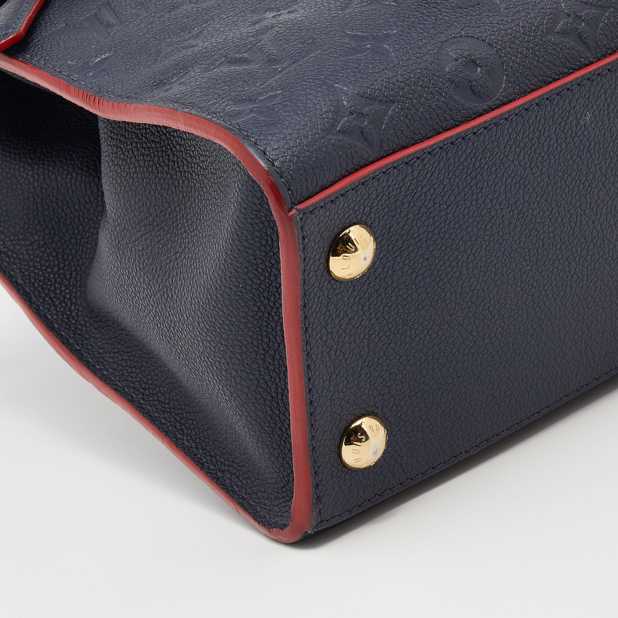 Louis Vuitton Marine Rouge Monogram Empreinte Leather Pont Neuf MM Bag 1