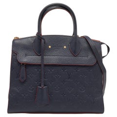 Louis Vuitton Marine Rouge Monogram Empreinte Leather Pont Neuf MM Bag