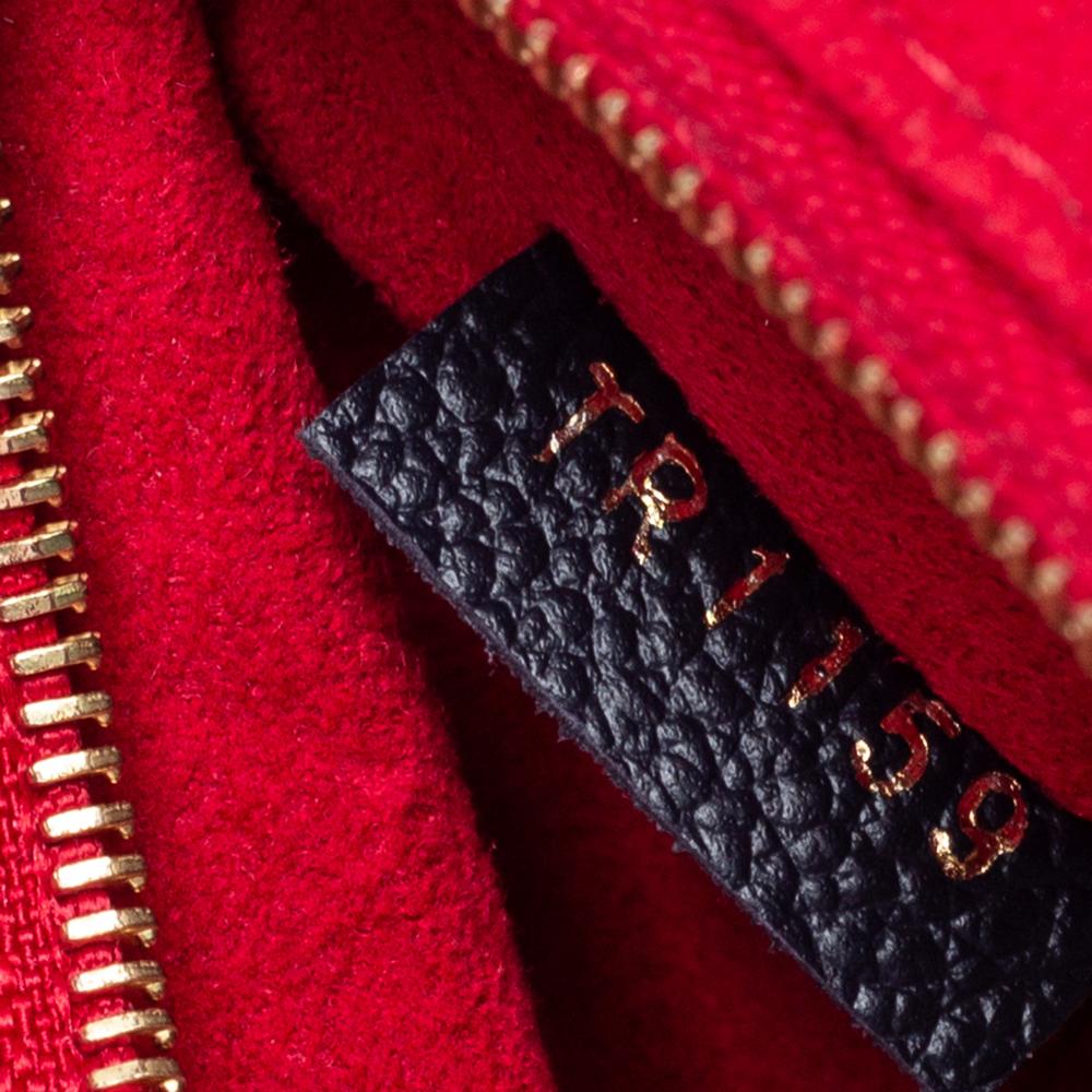 Black Louis Vuitton Marine Rouge Monogram Empreinte Leather Vavin PM Bag
