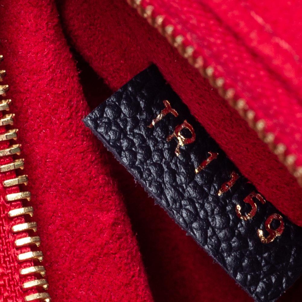 Black Louis Vuitton Marine Rouge Monogram Empreinte Leather Vavin PM Bag