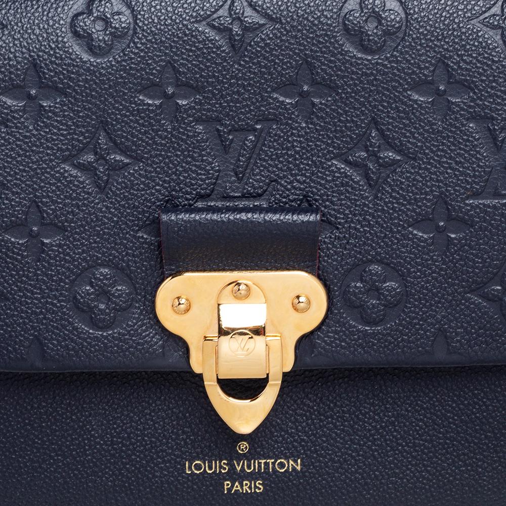 Louis Vuitton Marine Rouge Monogram Empreinte Leather Vavin PM Bag In Good Condition In Dubai, Al Qouz 2