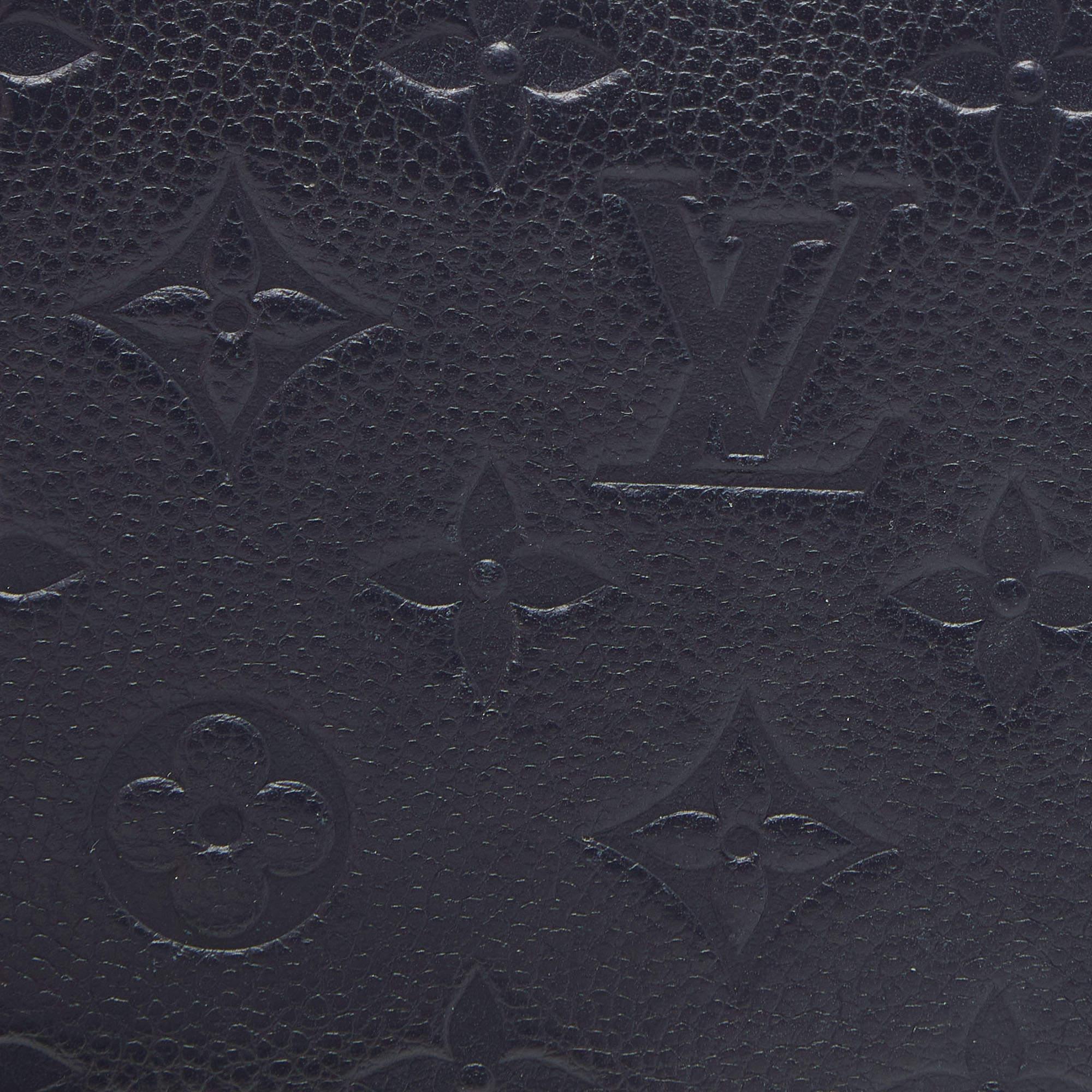 Women's Louis Vuitton Marine Rouge Monogram Empreinte Leather Zippy Wallet For Sale