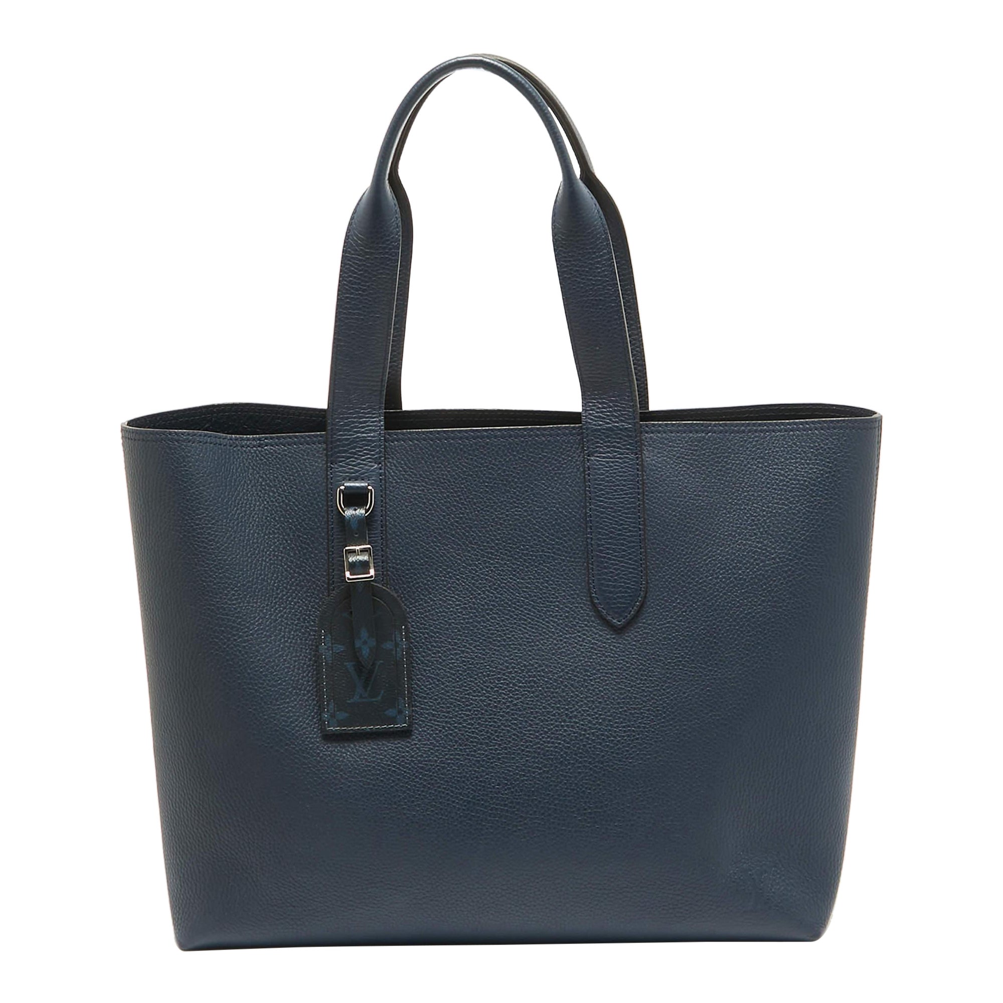 Louis Vuitton Marine Taurillon Leather Cabas Voyage Bag