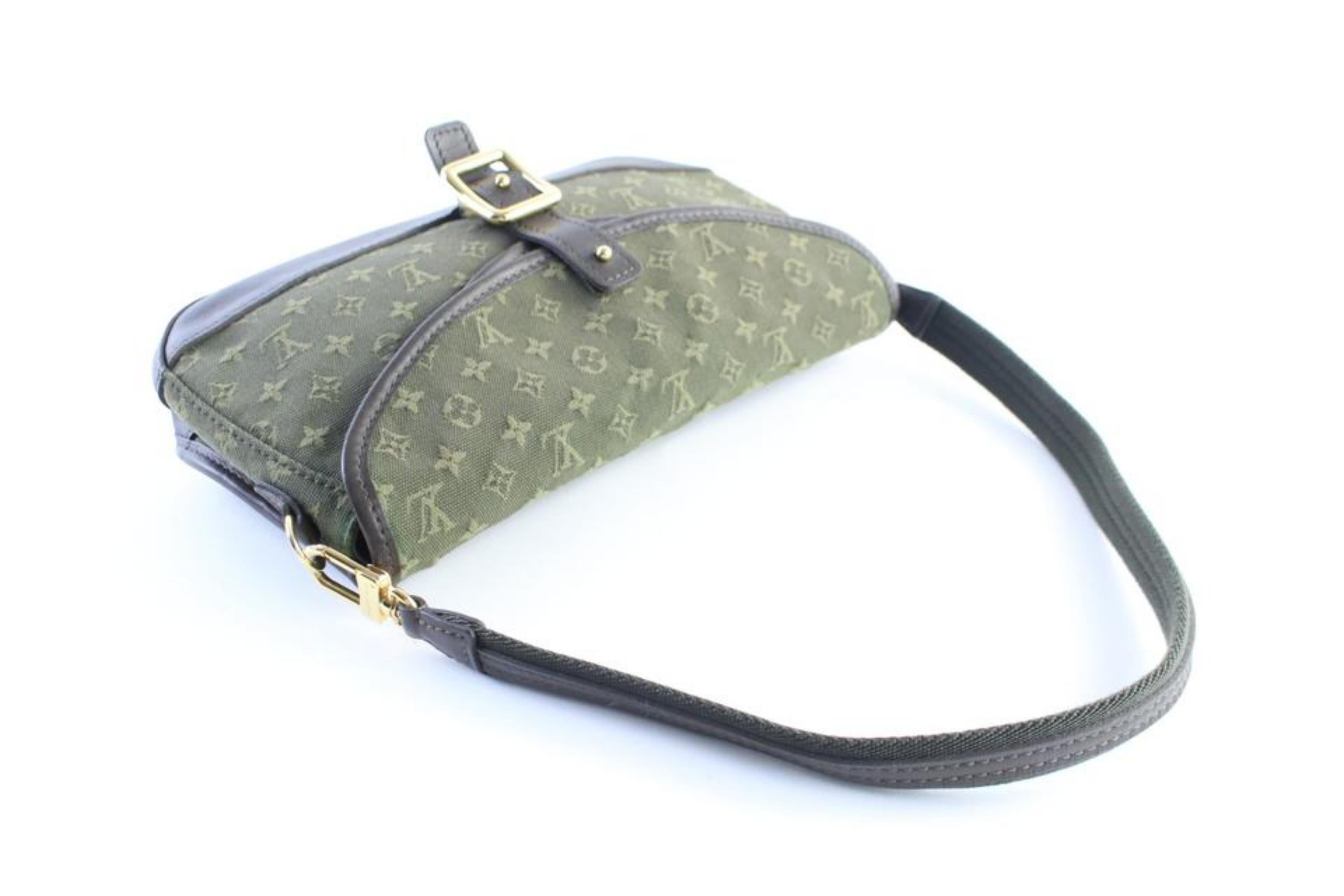 Louis Vuitton Marjorie Khaki Mini Lin 215661 Green Canvas Shoulder Bag For Sale 2