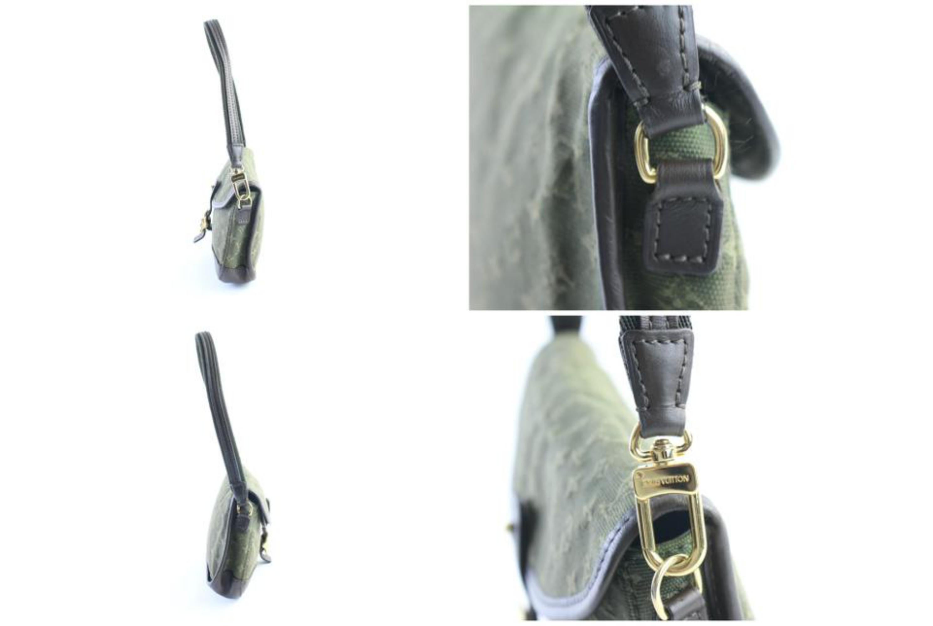 Louis Vuitton Marjorie Khaki Mini Lin 215661 Green Canvas Shoulder Bag For Sale 3